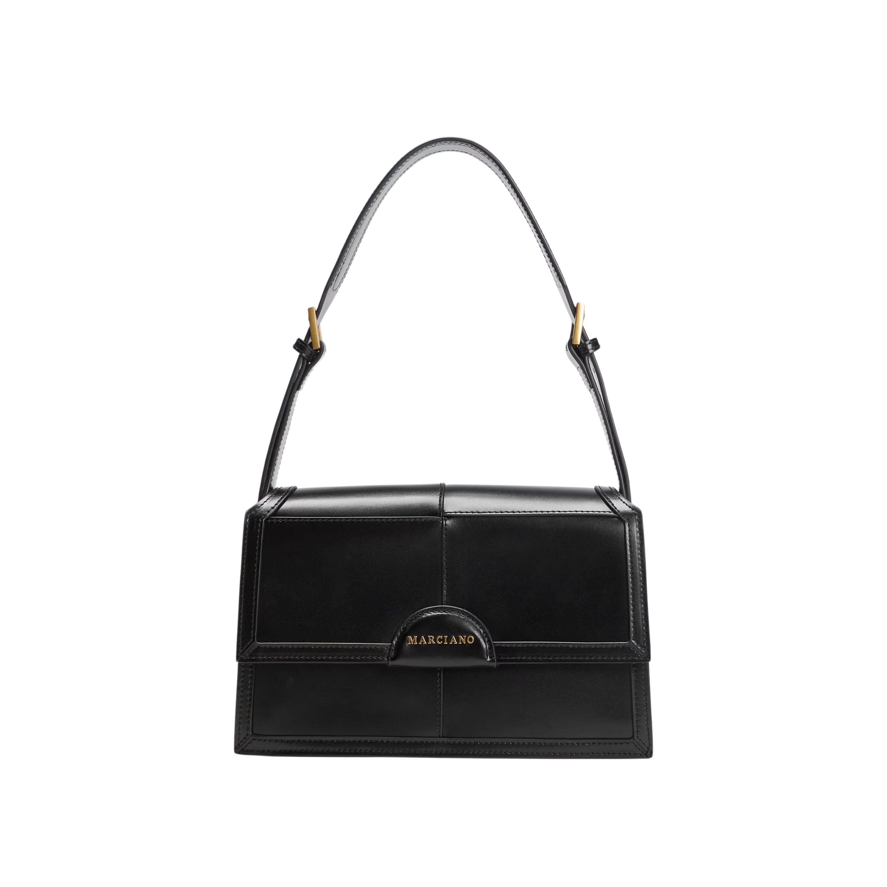 Guess Women Isa Convertible Leather Bag - Black