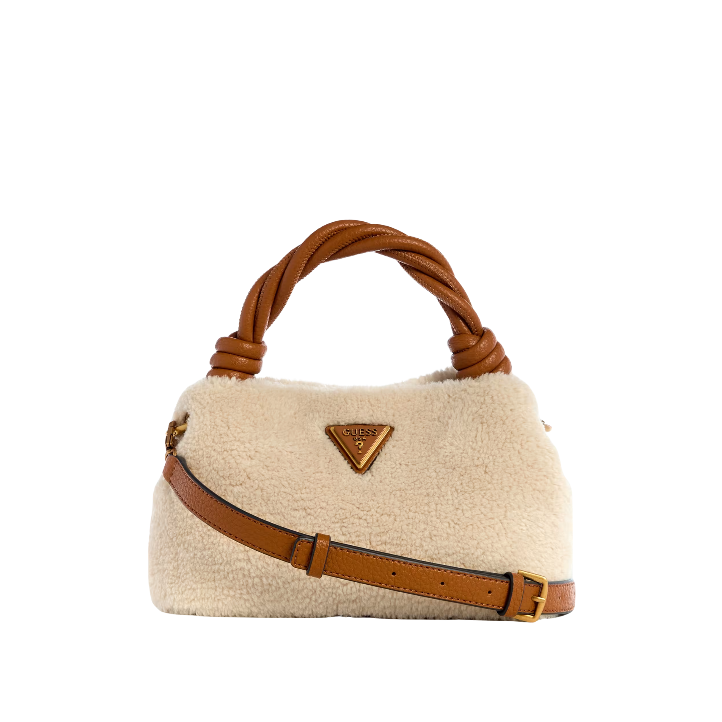Guess Women Shaida Shearling Top Handle Crossbody - Bleu Nautic Wah
