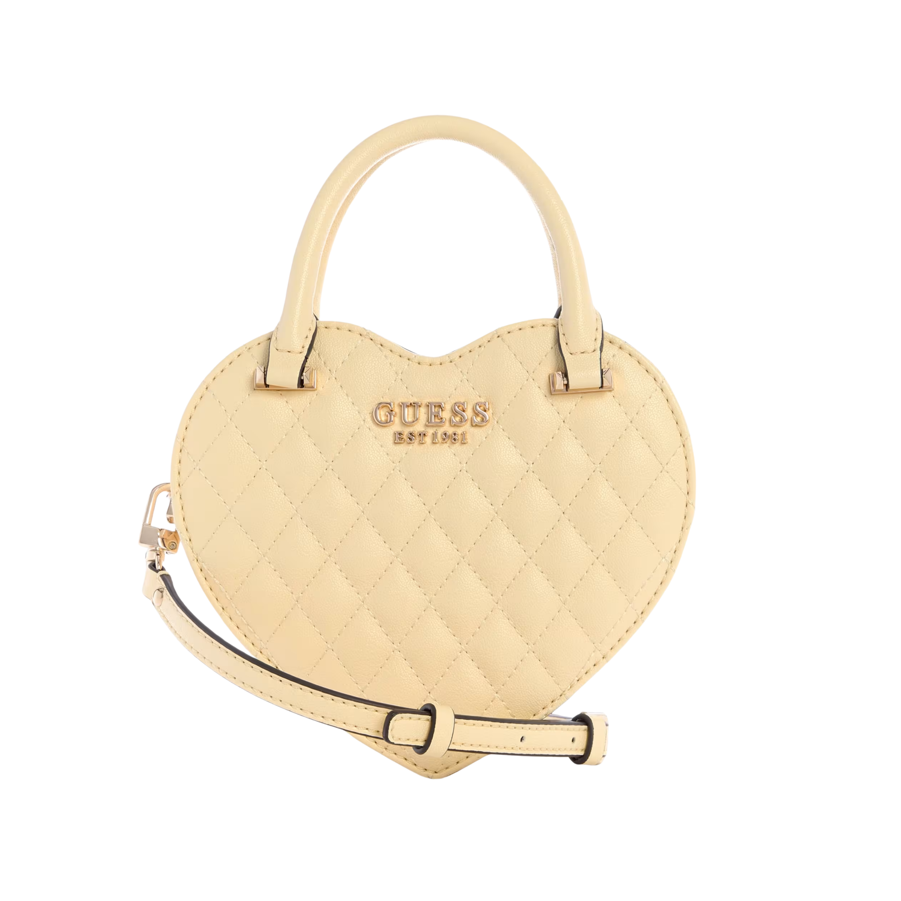 Guess Women Atabey Heart Shaped Crossbody - Yellow