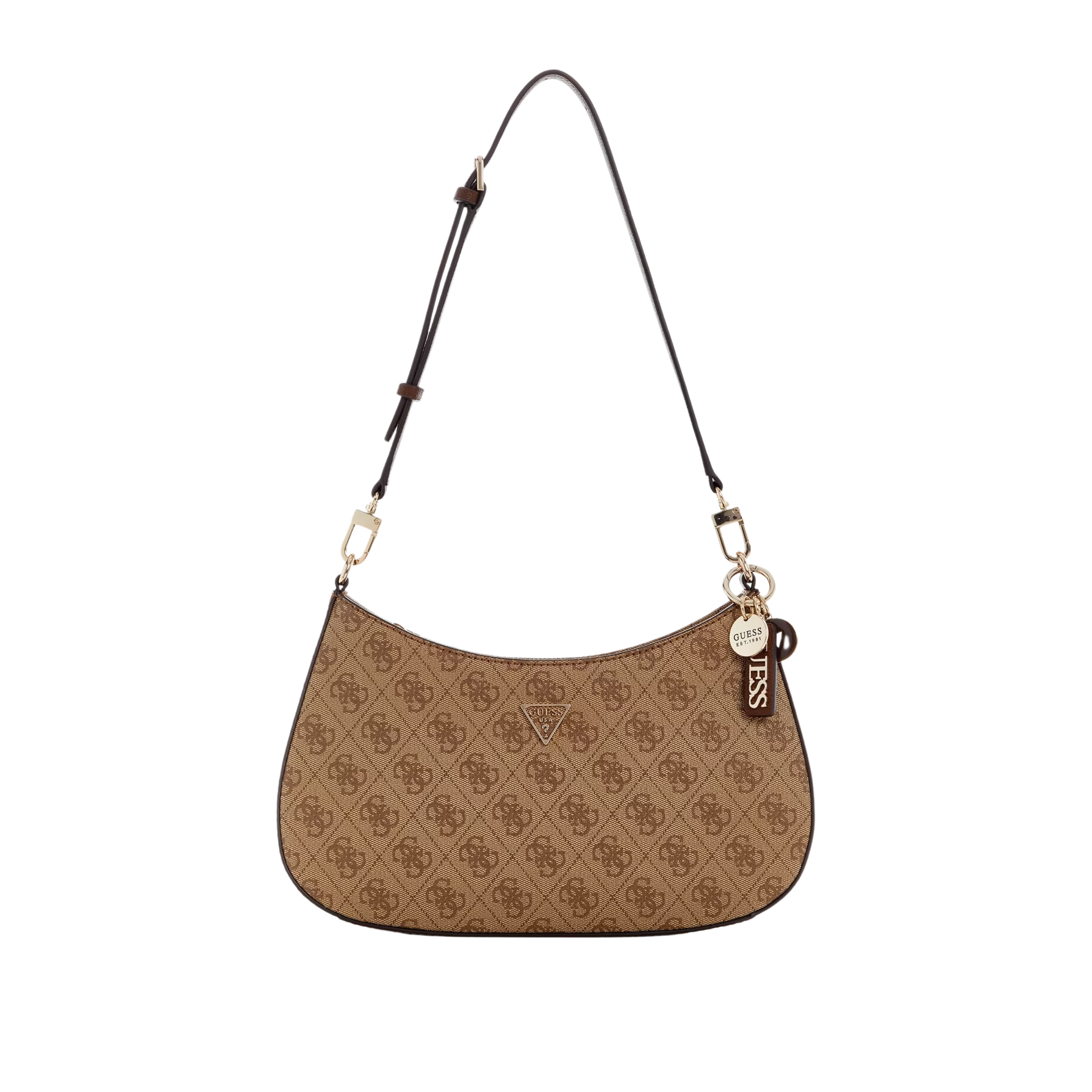 Guess Women Noelle Saffiano Shoulder Bag - Light Vintage
