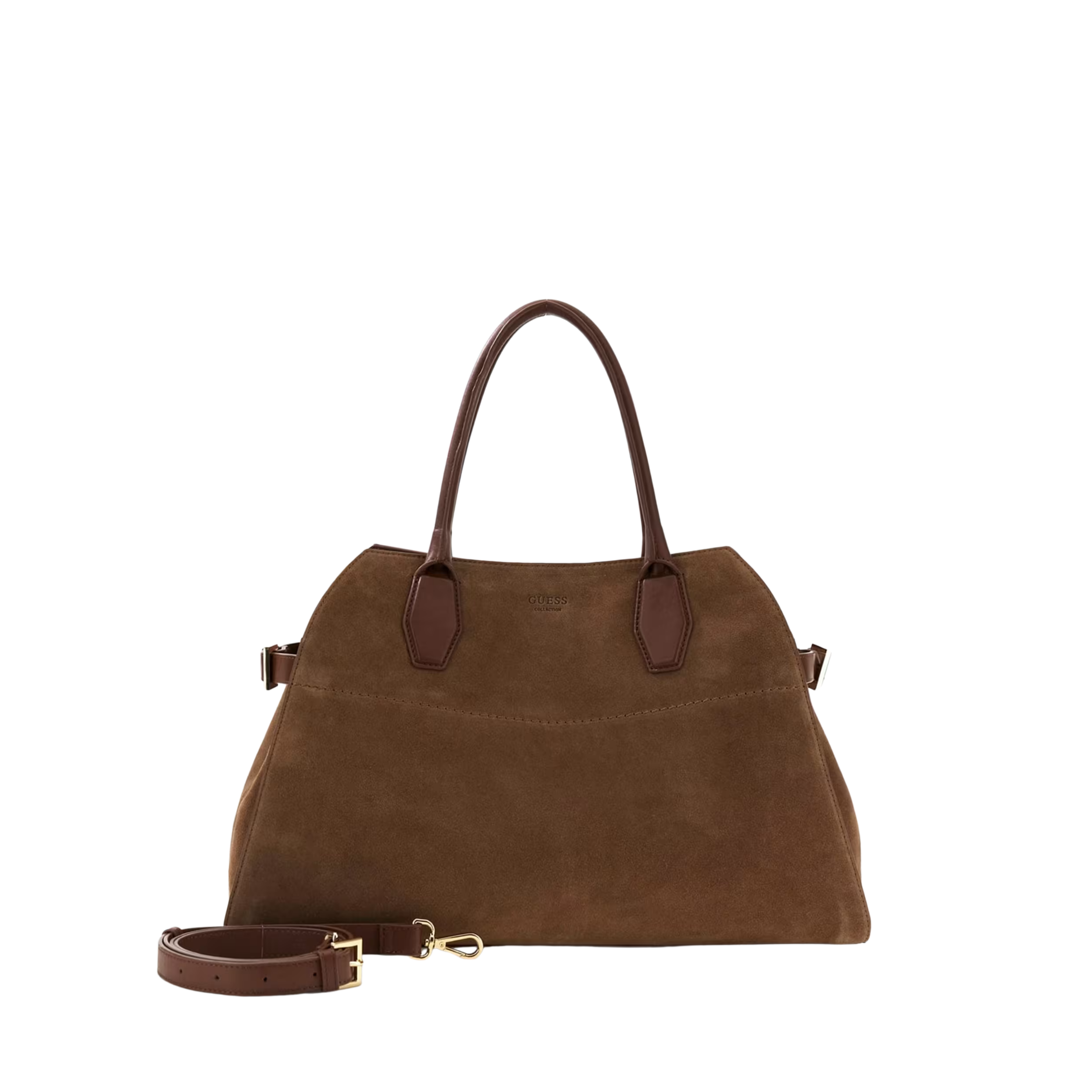 Guess Women Liza Genuine Leather Handbag - Chocolate