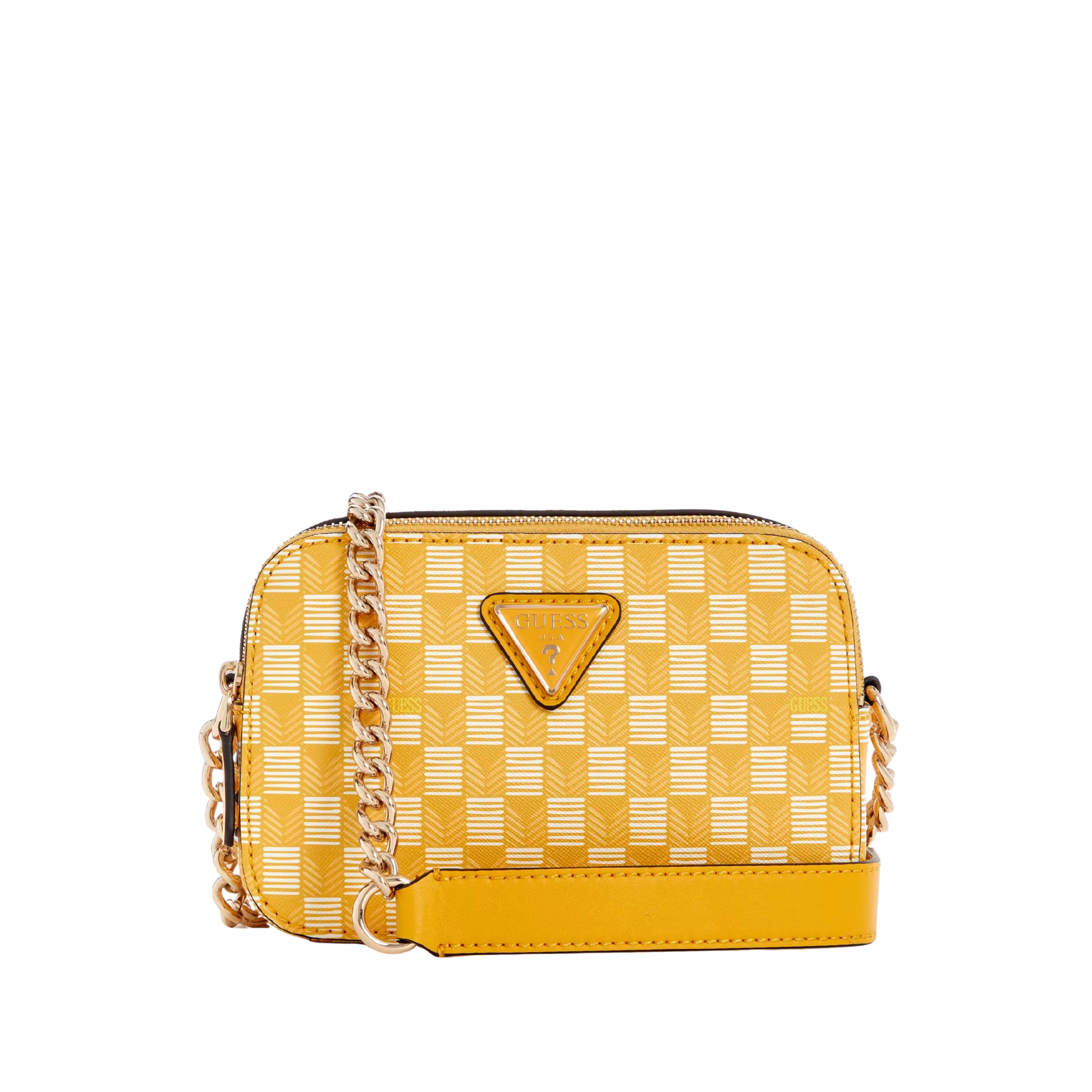 Guess Women Vikky II Crossbody Camera Bag - Yellow Logo