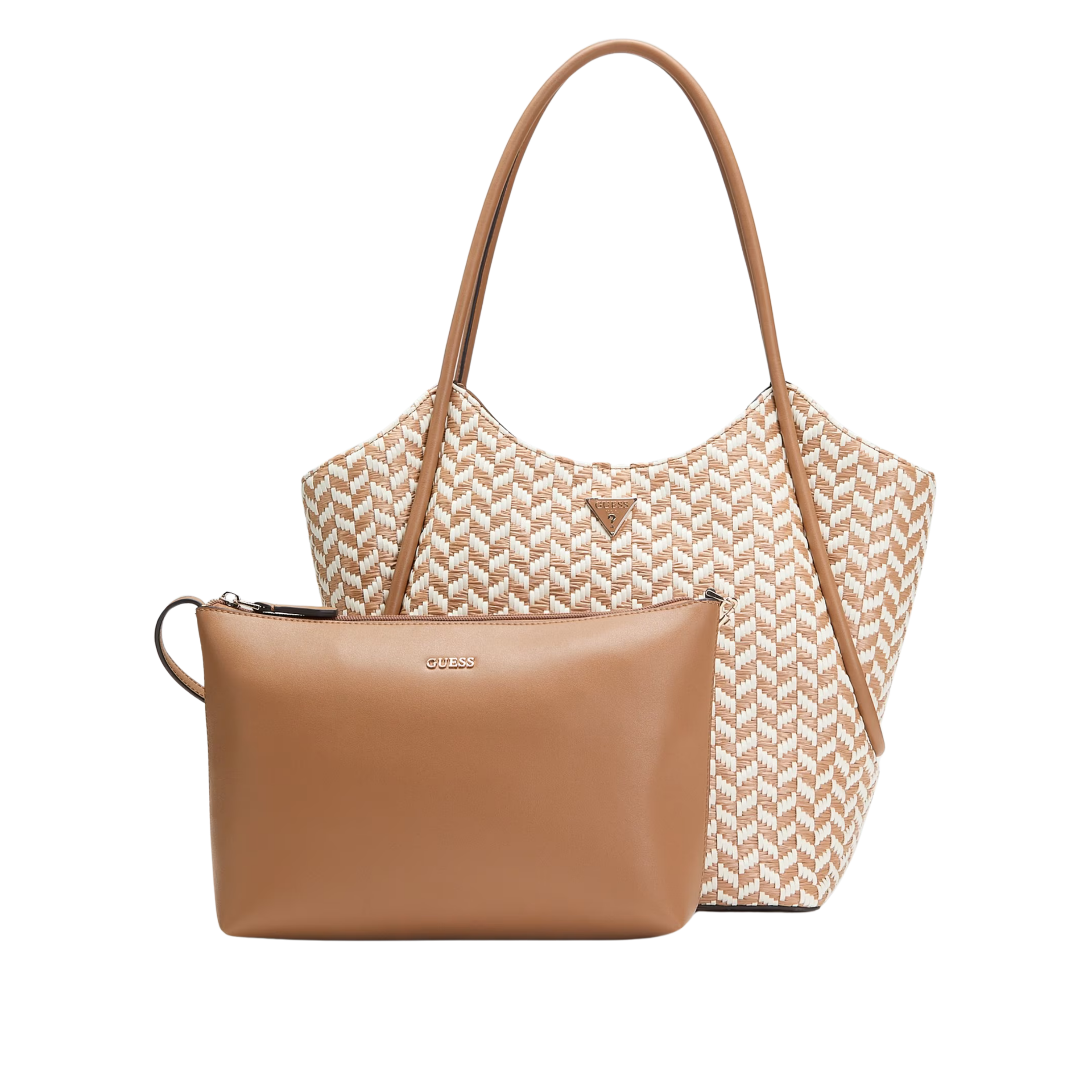 Guess Women Tessi Shopper - Camel Multi