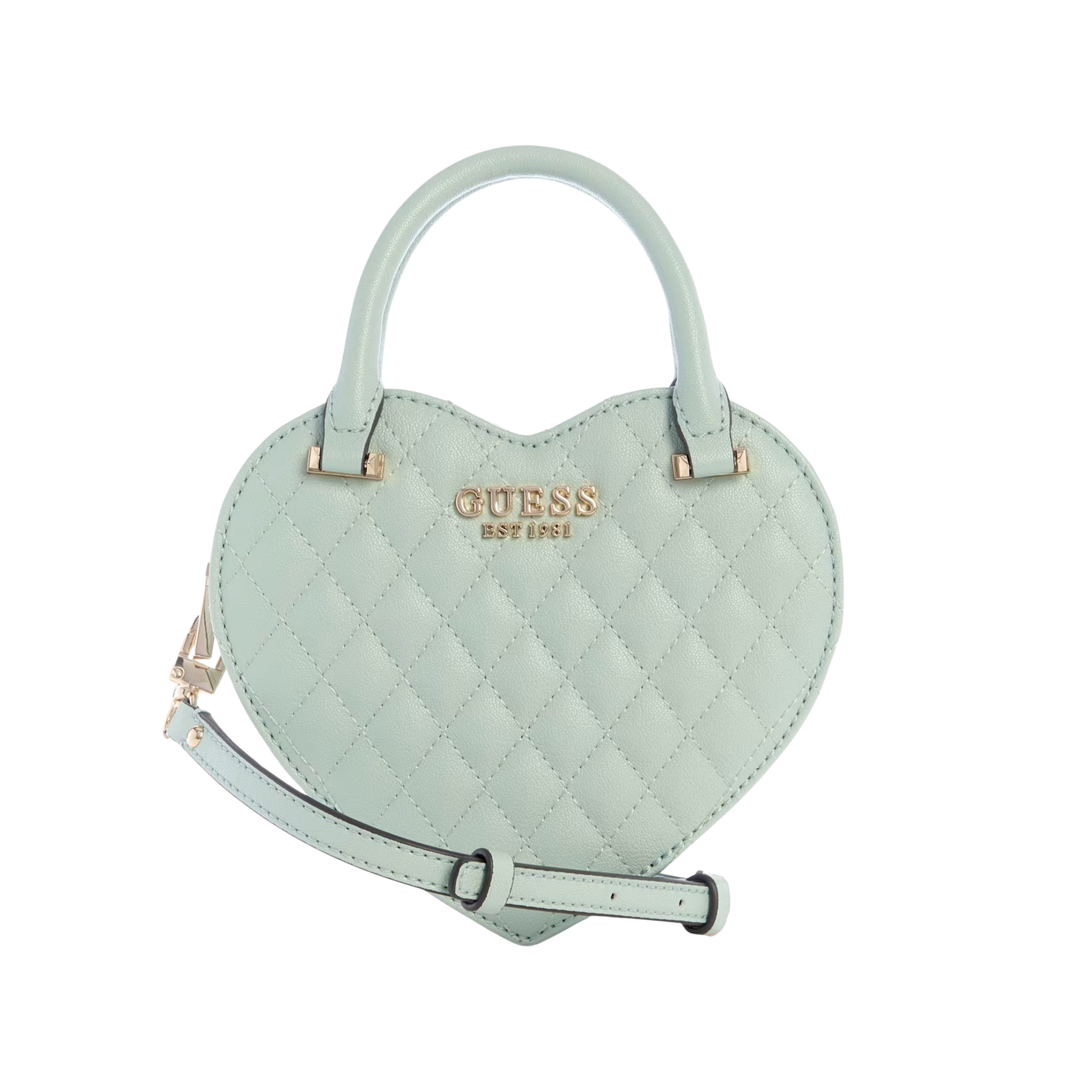 Guess Women Atabey Heart Shaped Crossbody - Light Green