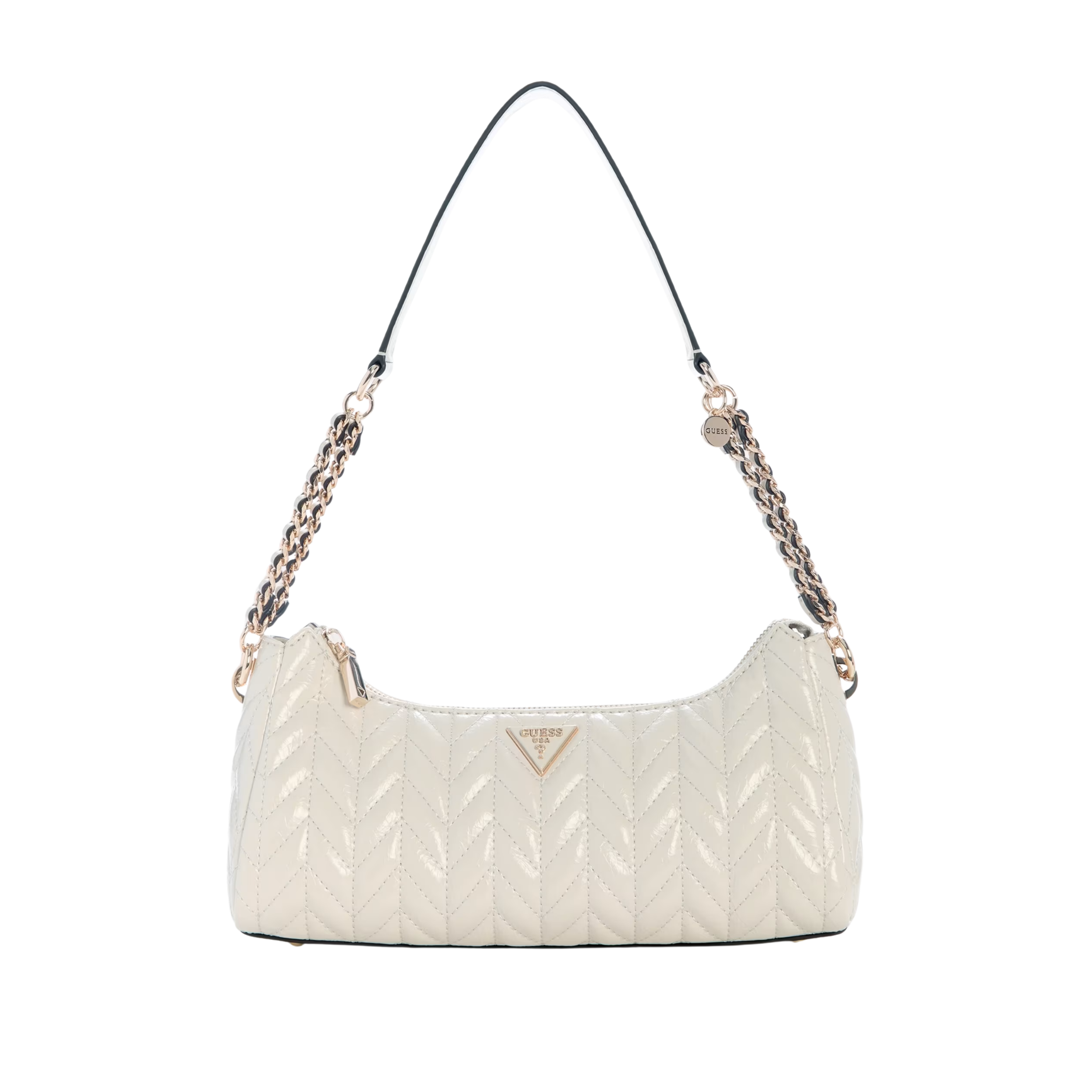 Guess Women Cheryl Quilted Shoulder Bag - White