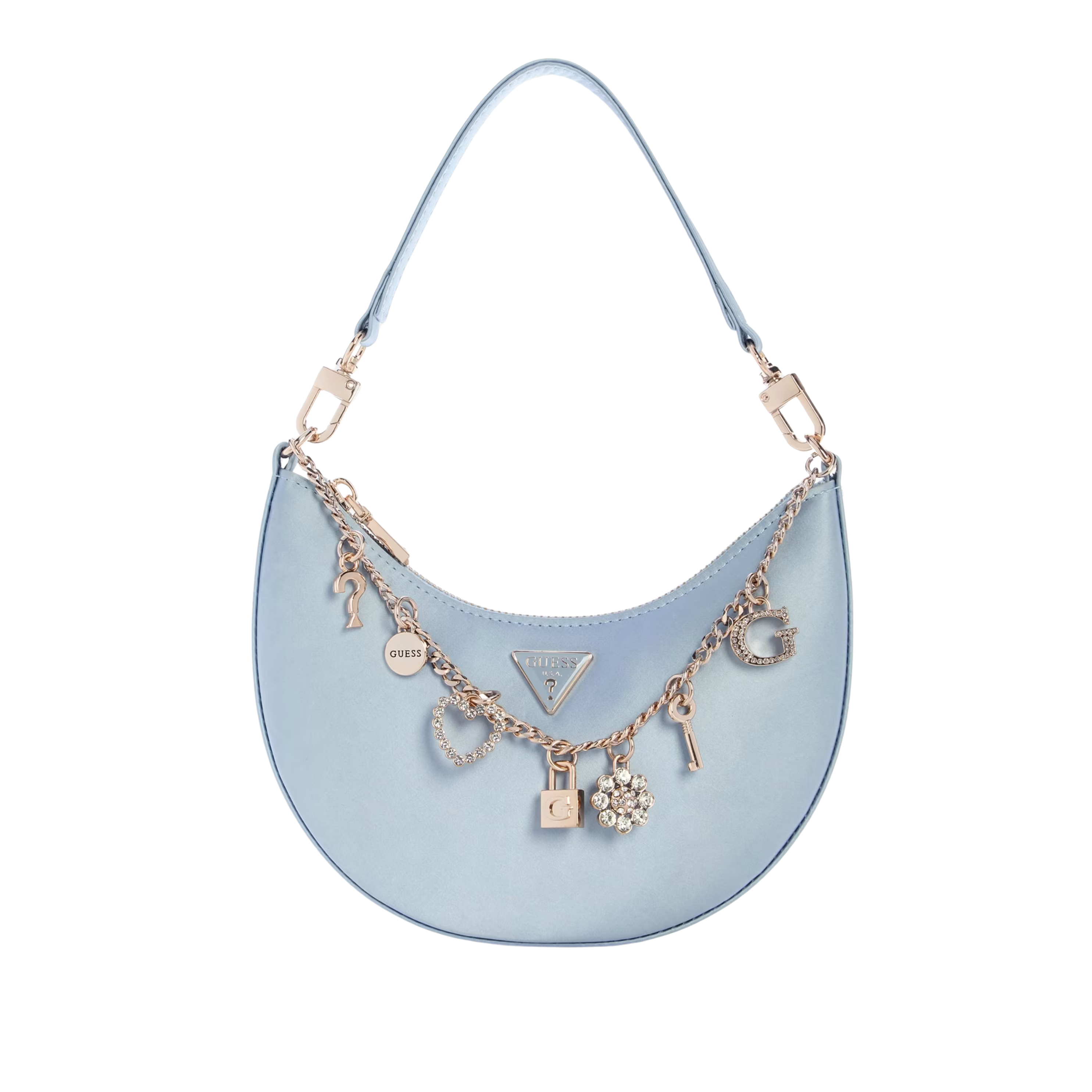 Guess Women Tasmin Charm Appliqué Hobo Bag - Open Blue