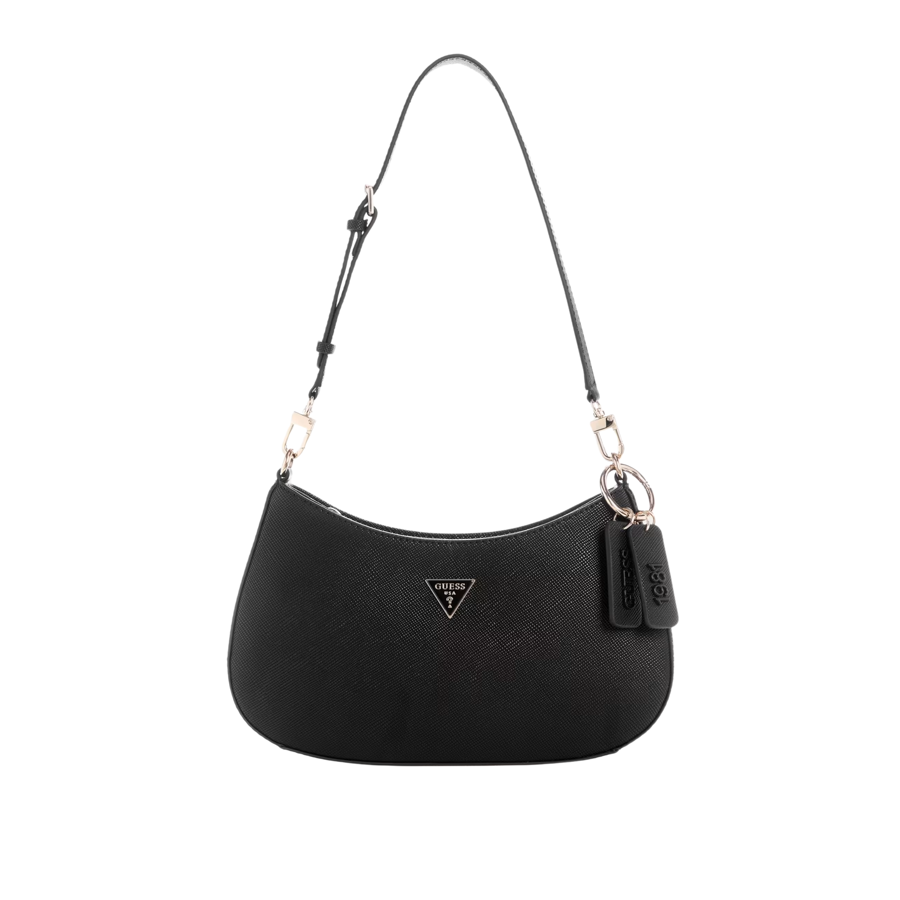 Guess Women Noelle Saffiano Shoulder Bag - Black
