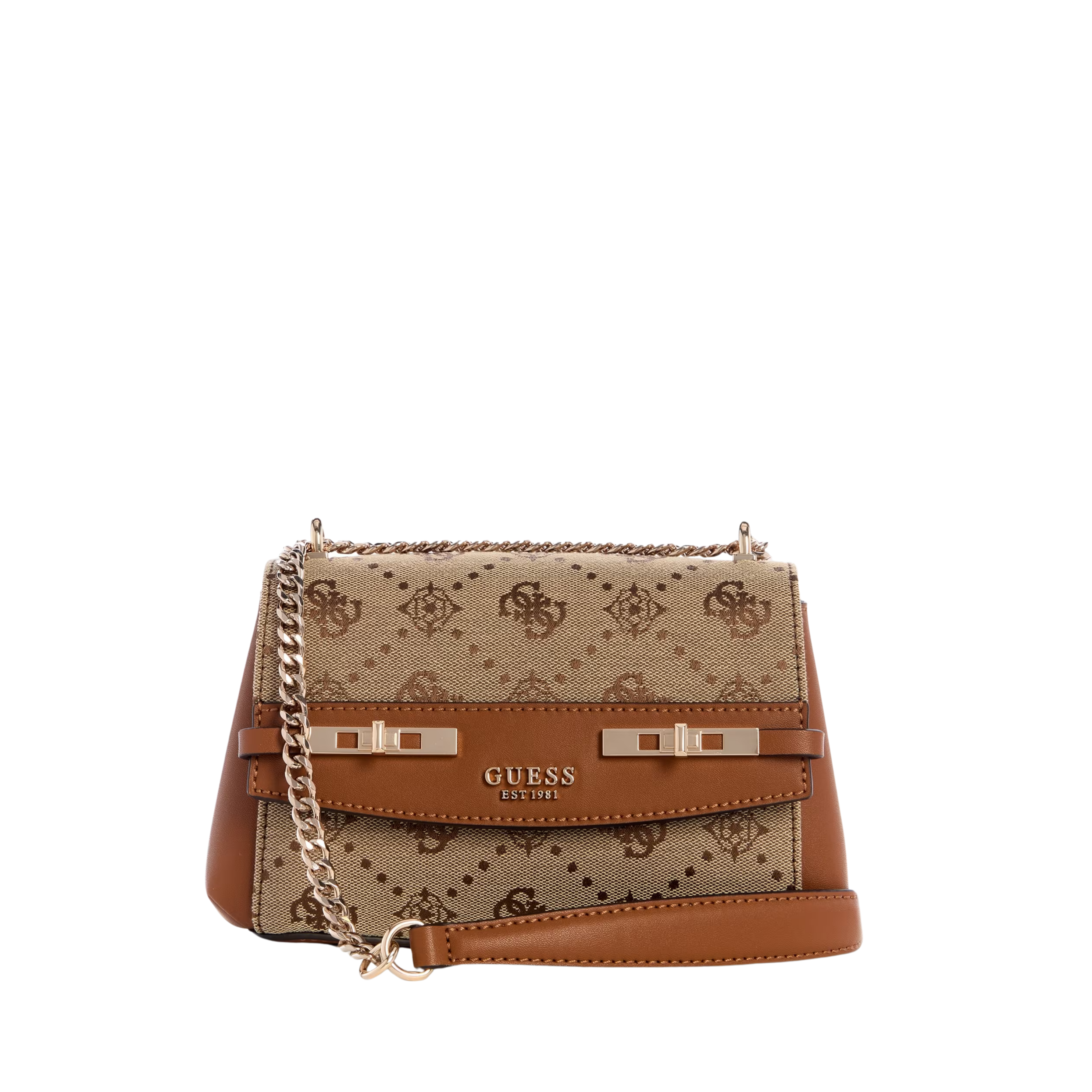 Guess Women Melinda Quattro G Convertible Crossbody - Latte Logo
