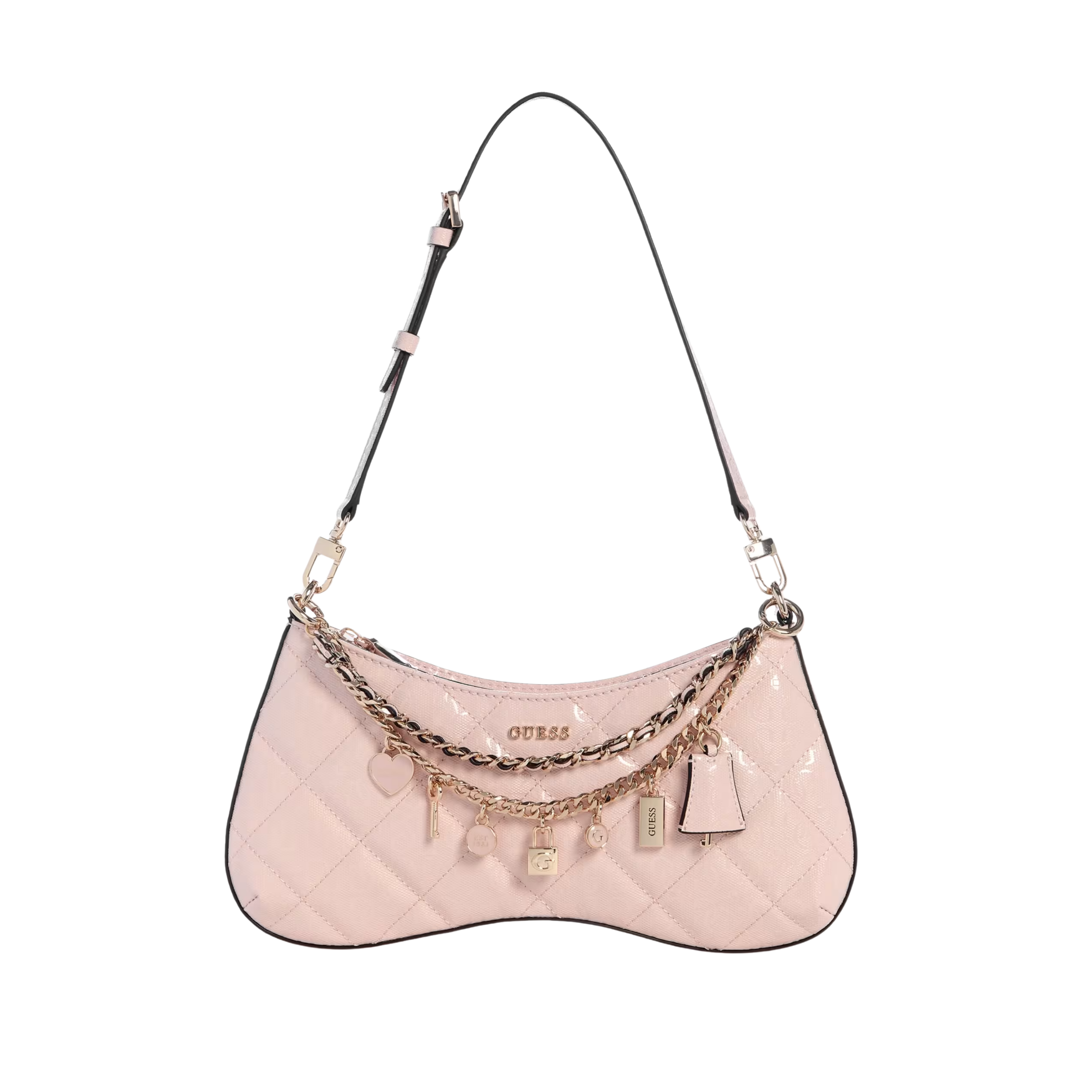 Guess Women Libby Quilted Shoulder Bag - Light Rose