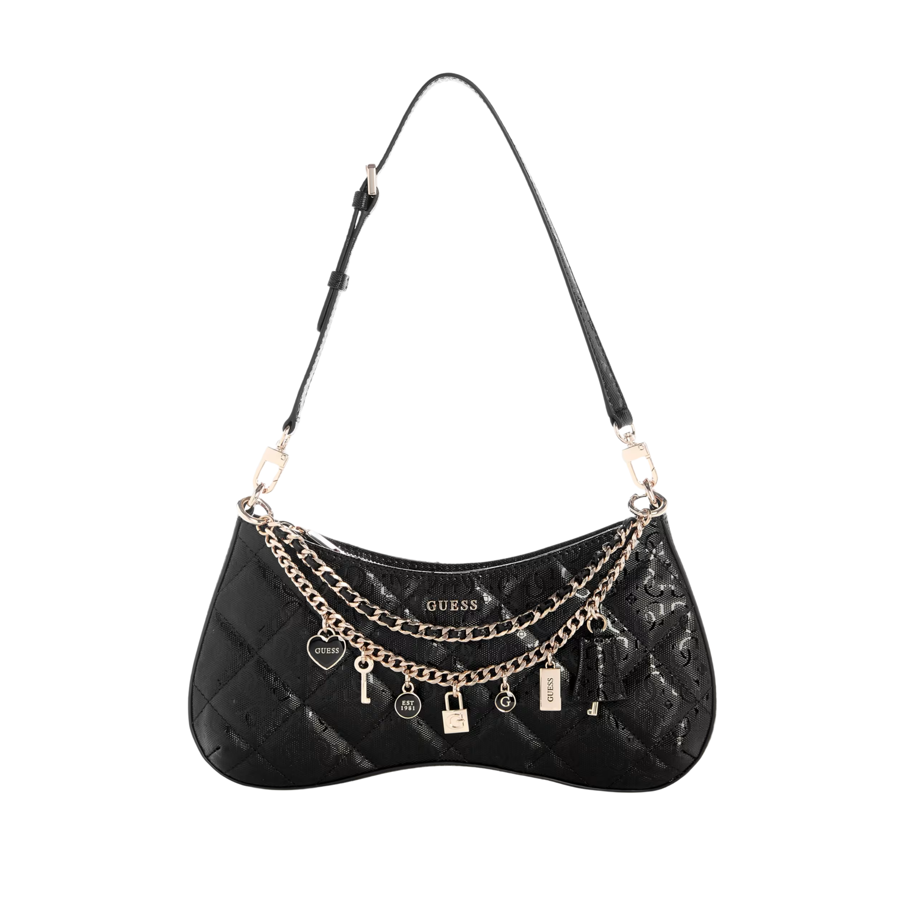 Guess Women Libby Quilted Shoulder Bag - Black