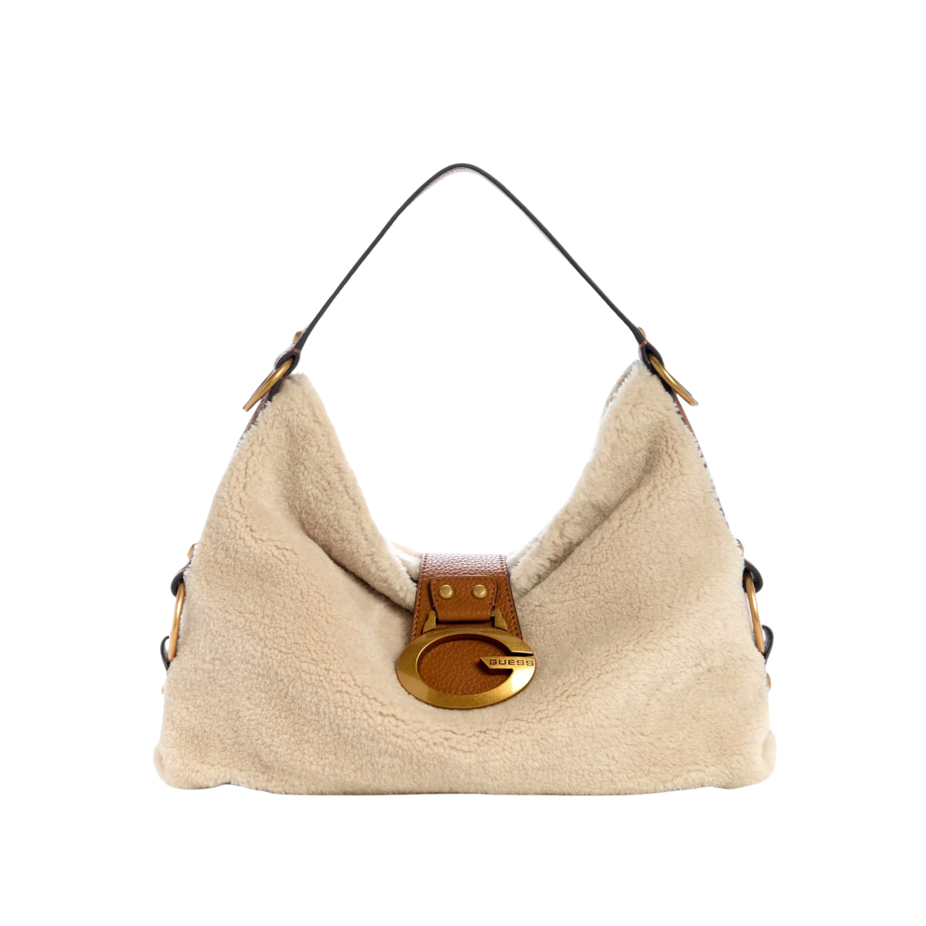 Guess Women Camden Shearling Shoulder Bag -  Bleu Nautic Wah