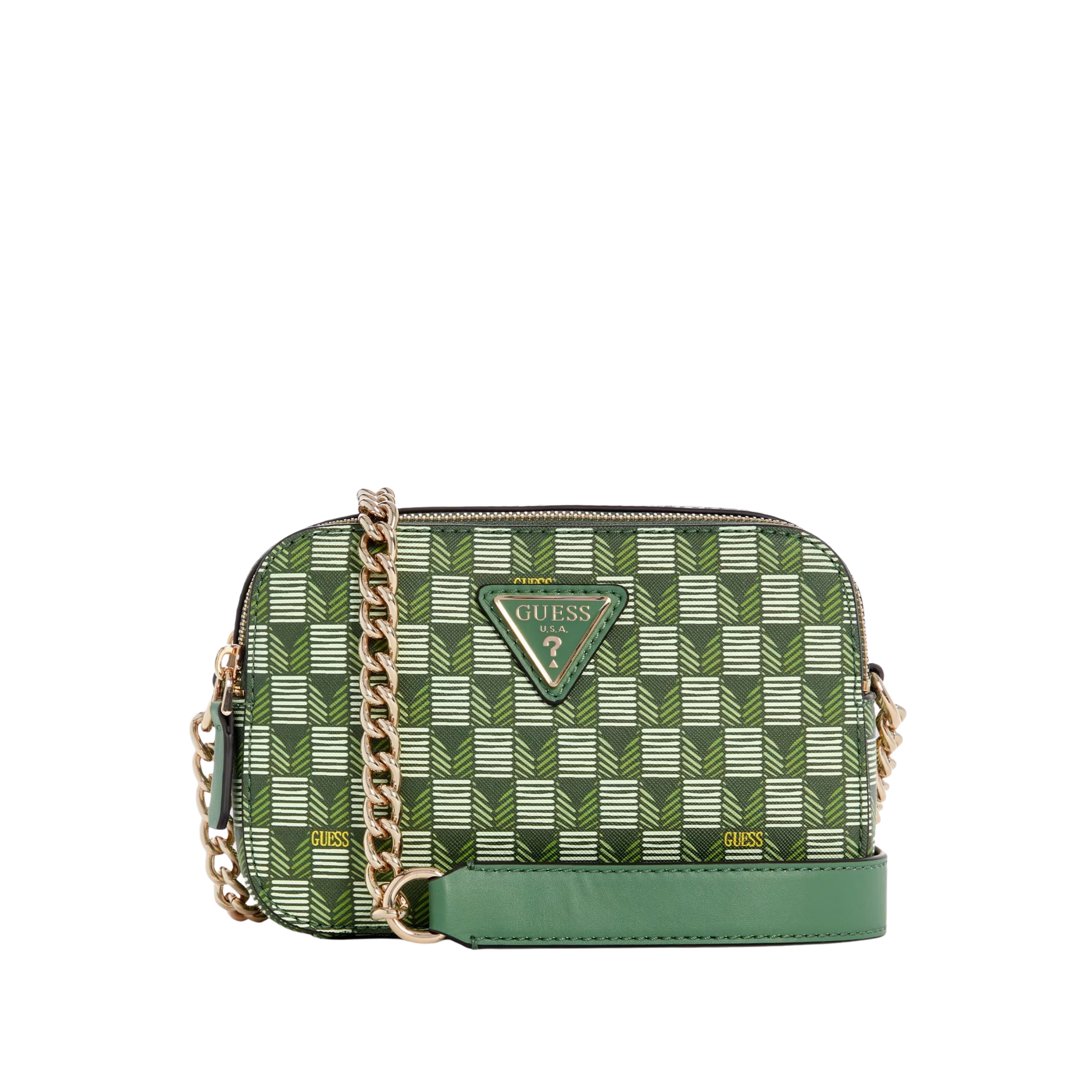 Guess Women G Wave Camera Crossbody - Green Logo