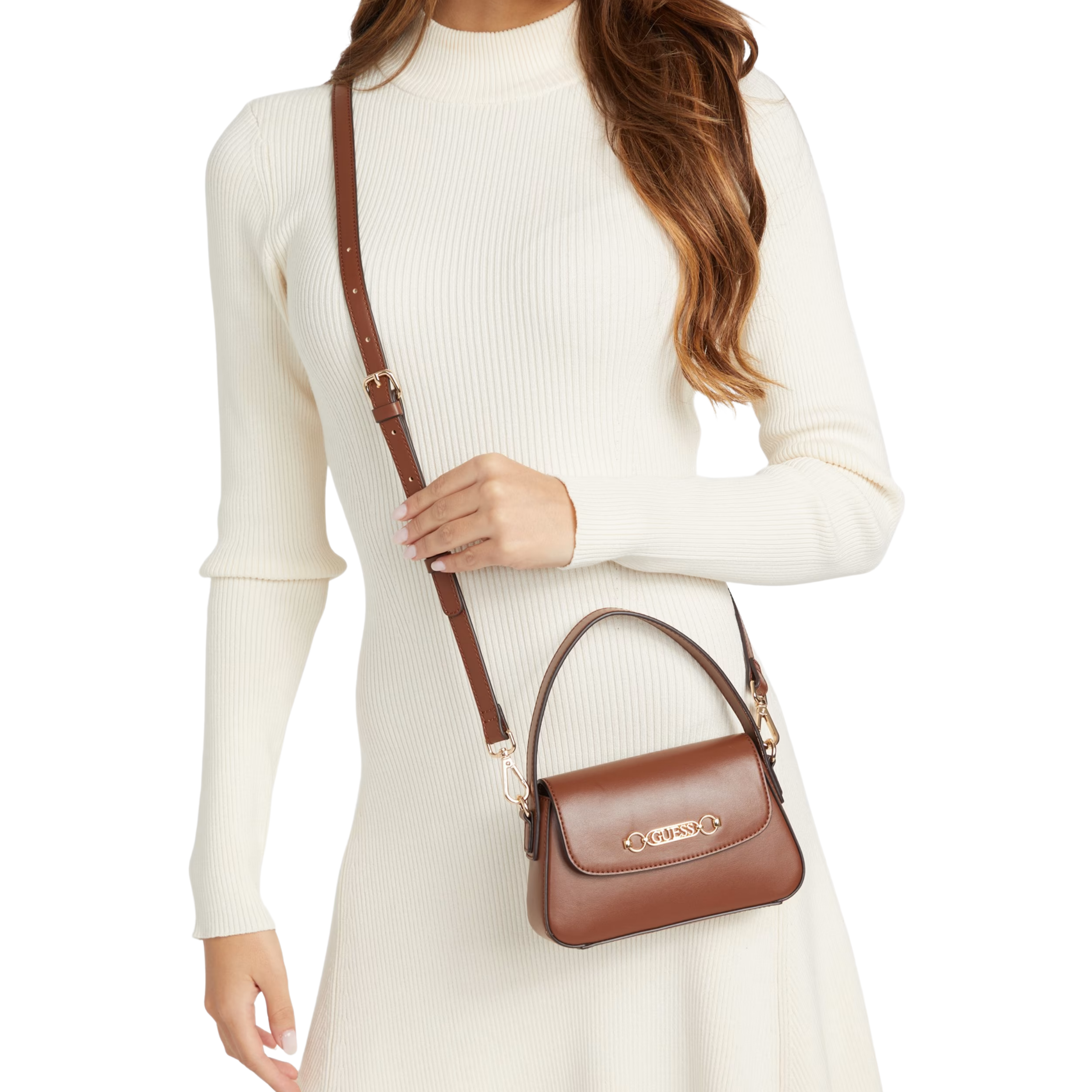 Guess Women Avelina Mini Shoulder Bag - Brown