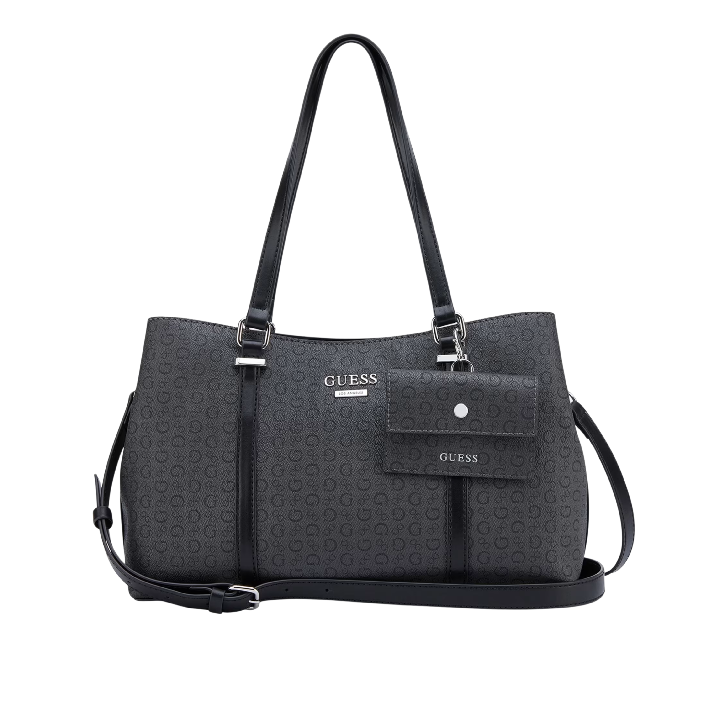 Guess Women Madwelle Logo Satchel - Black