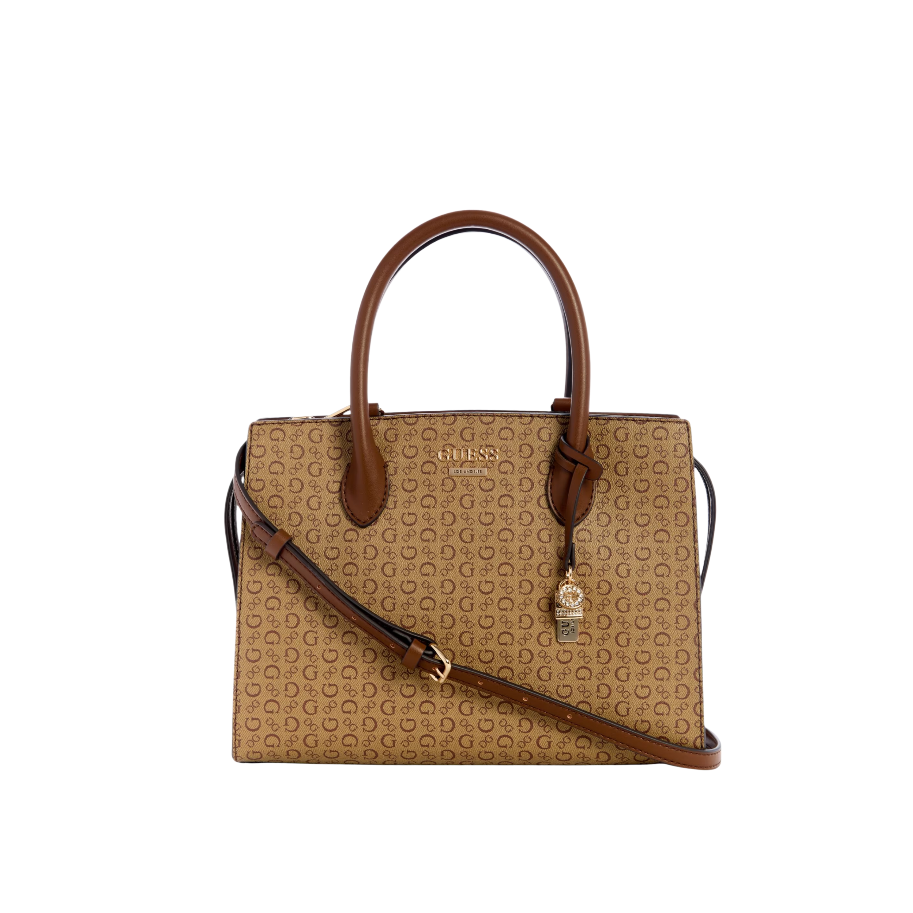 Guess Women Beryln Logo Large Satchel - Brown