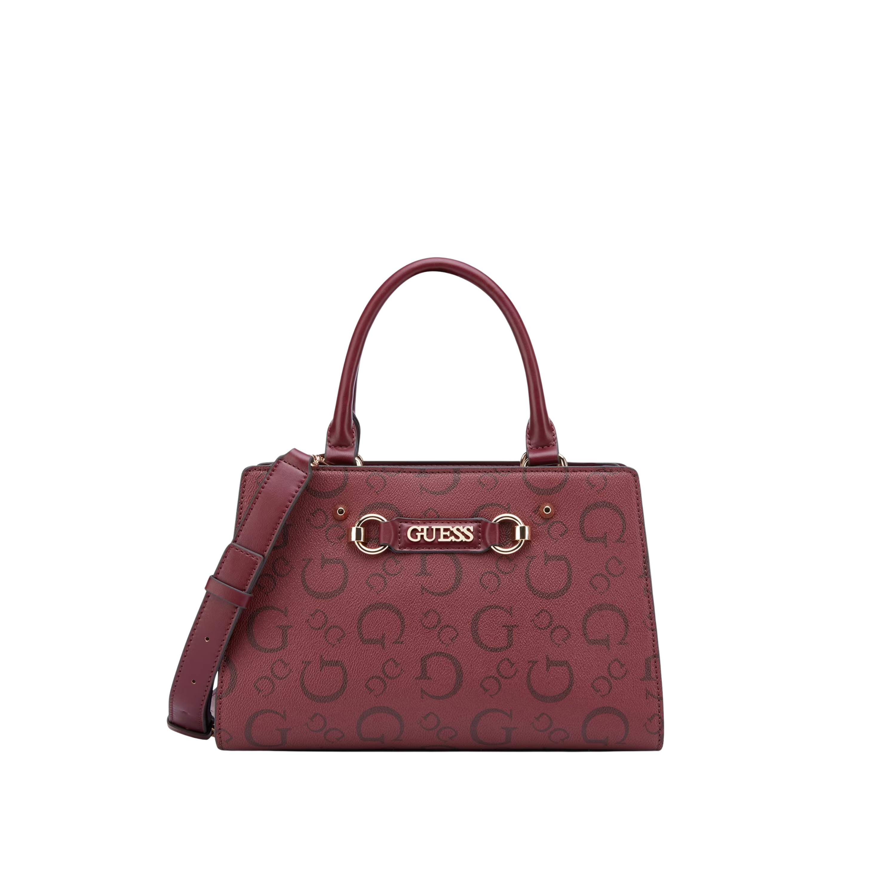 Guess Women Lacy Logo Satchel - Red