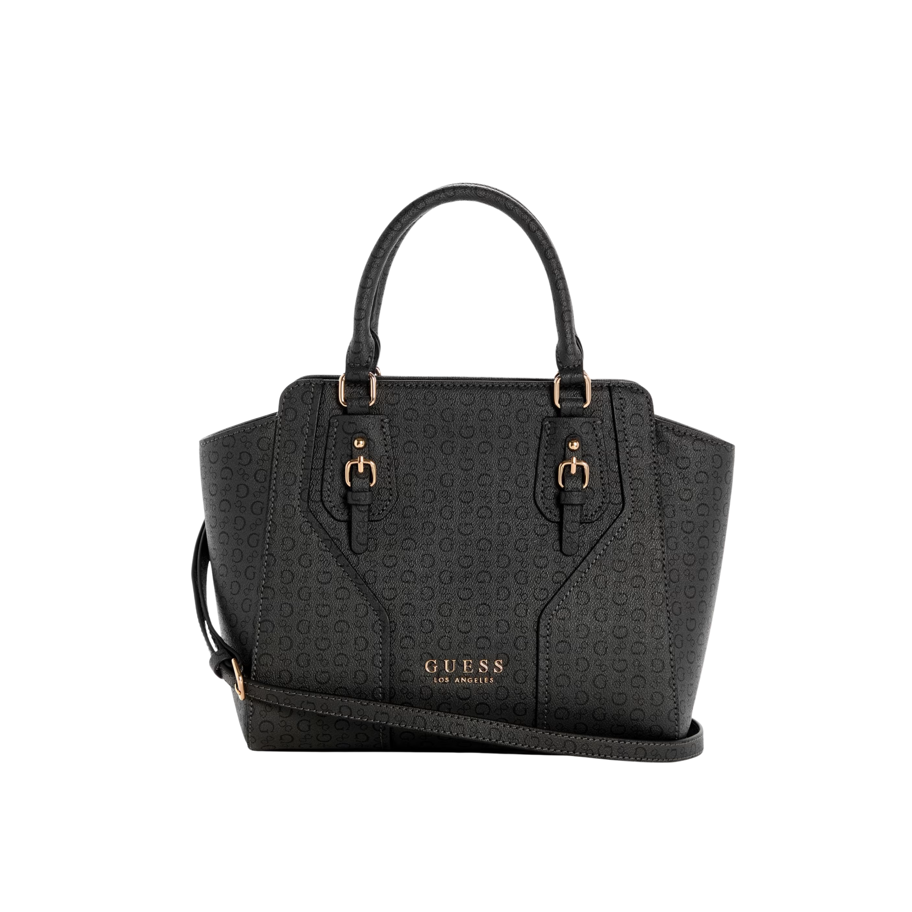 Guess Women Gemma Logo Satchel - Black
