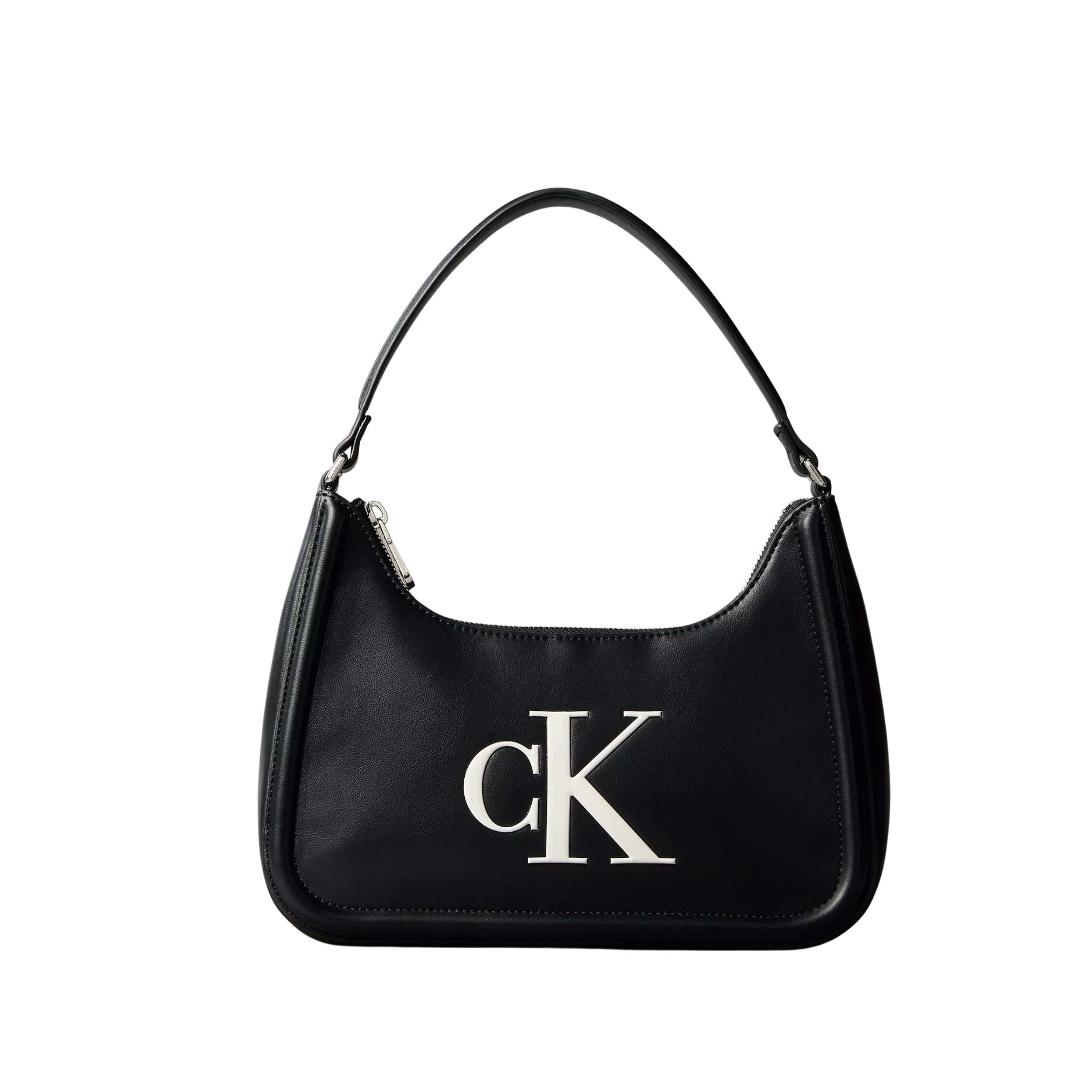 Calvin Klein Women Embossed Monogram Shoulder Bag - Black White