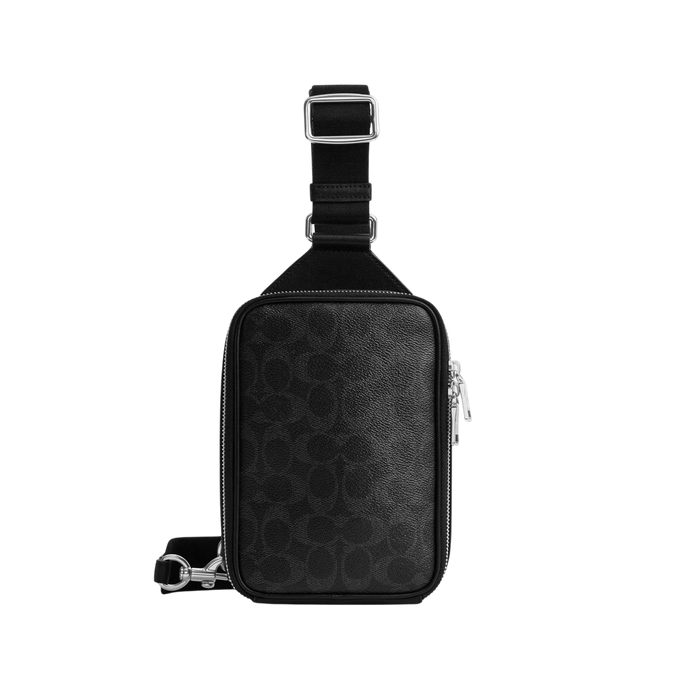 Coach Men Ray Pack - Silver Black Signature