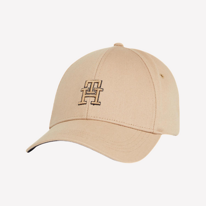 Tommy Hilfiger Men Embroidered TH Logo Twill Cap - Classic Khaki