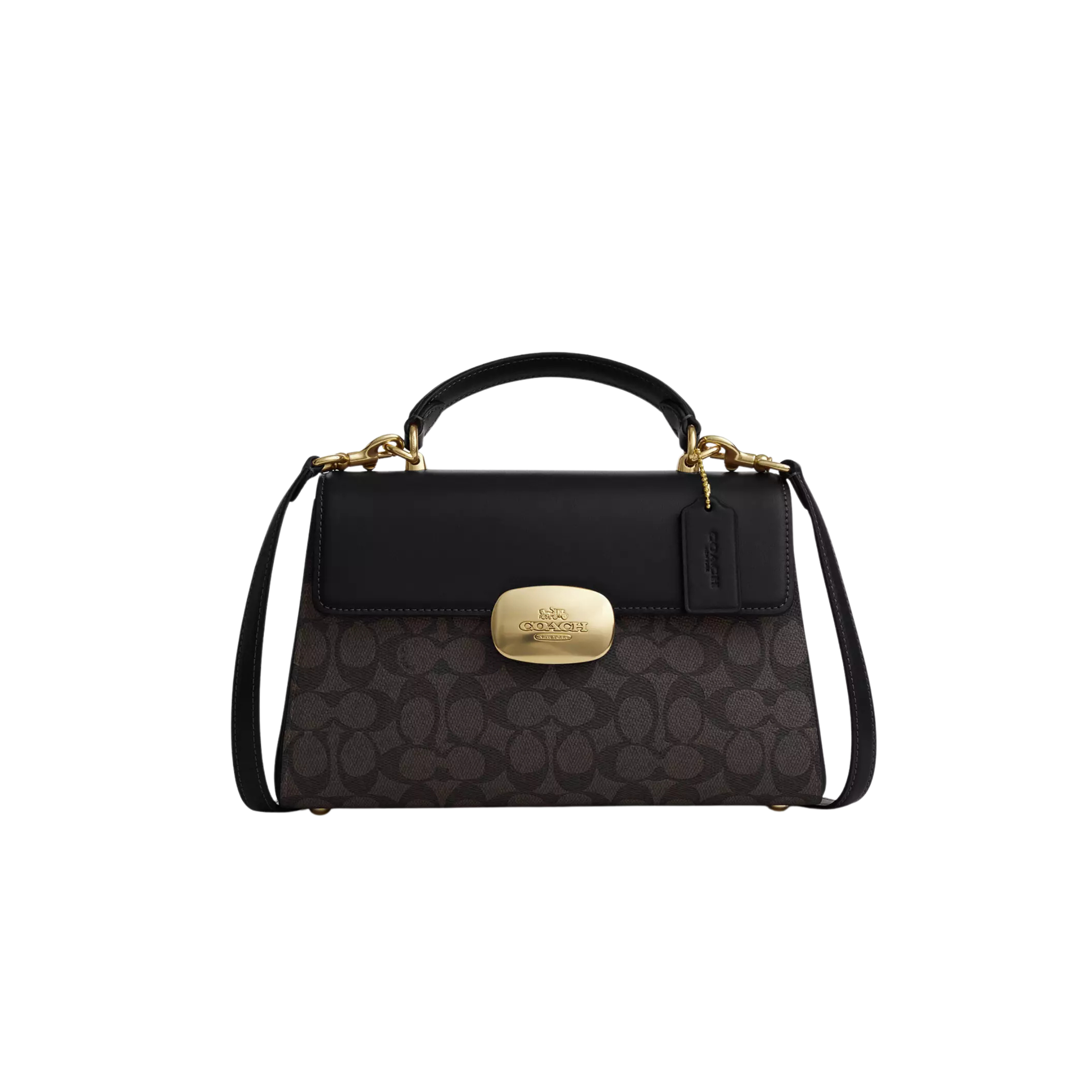COACH Eliza Top Handle Bag - Walnut Black