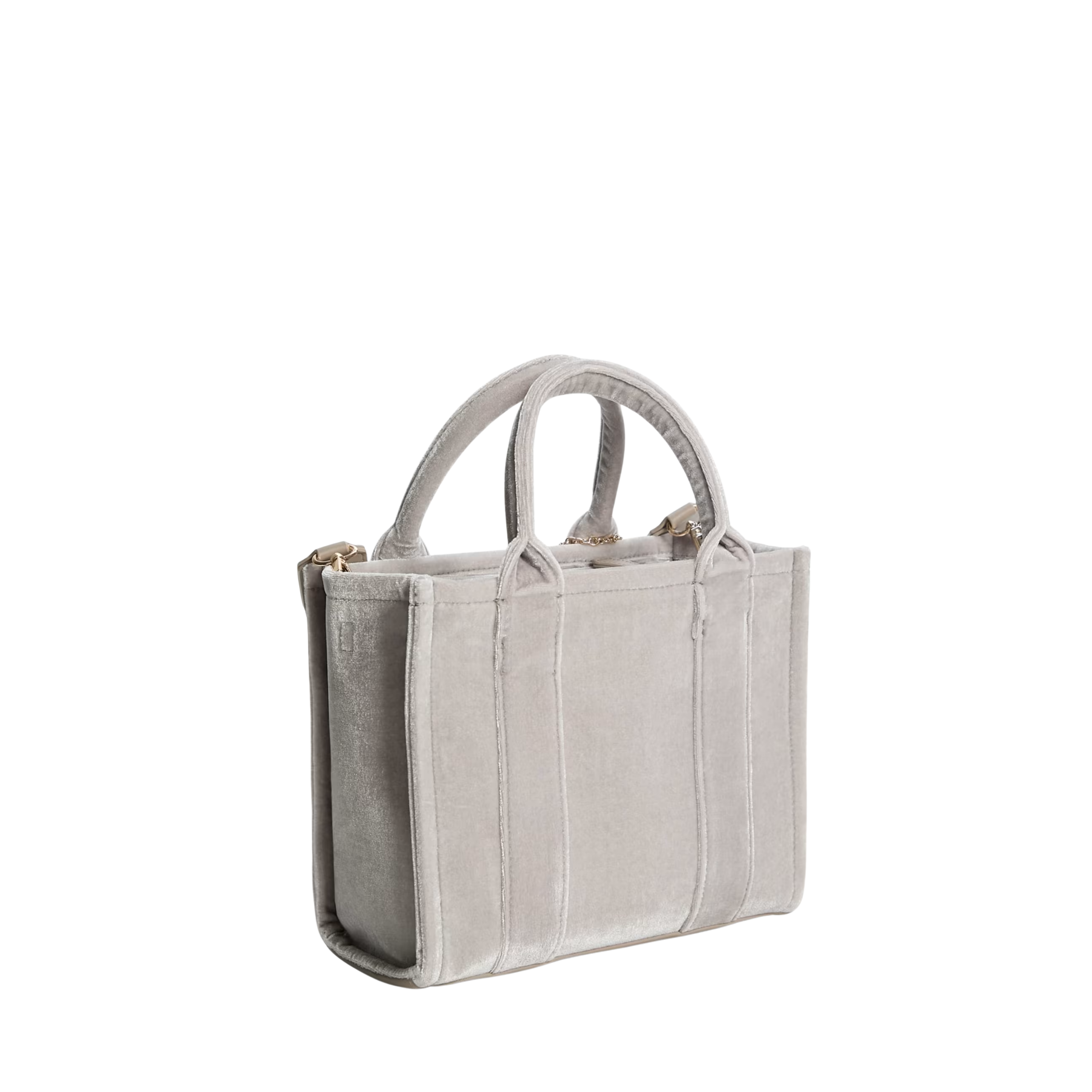 Guess Women Holly Velvet Mini Tote - Gray