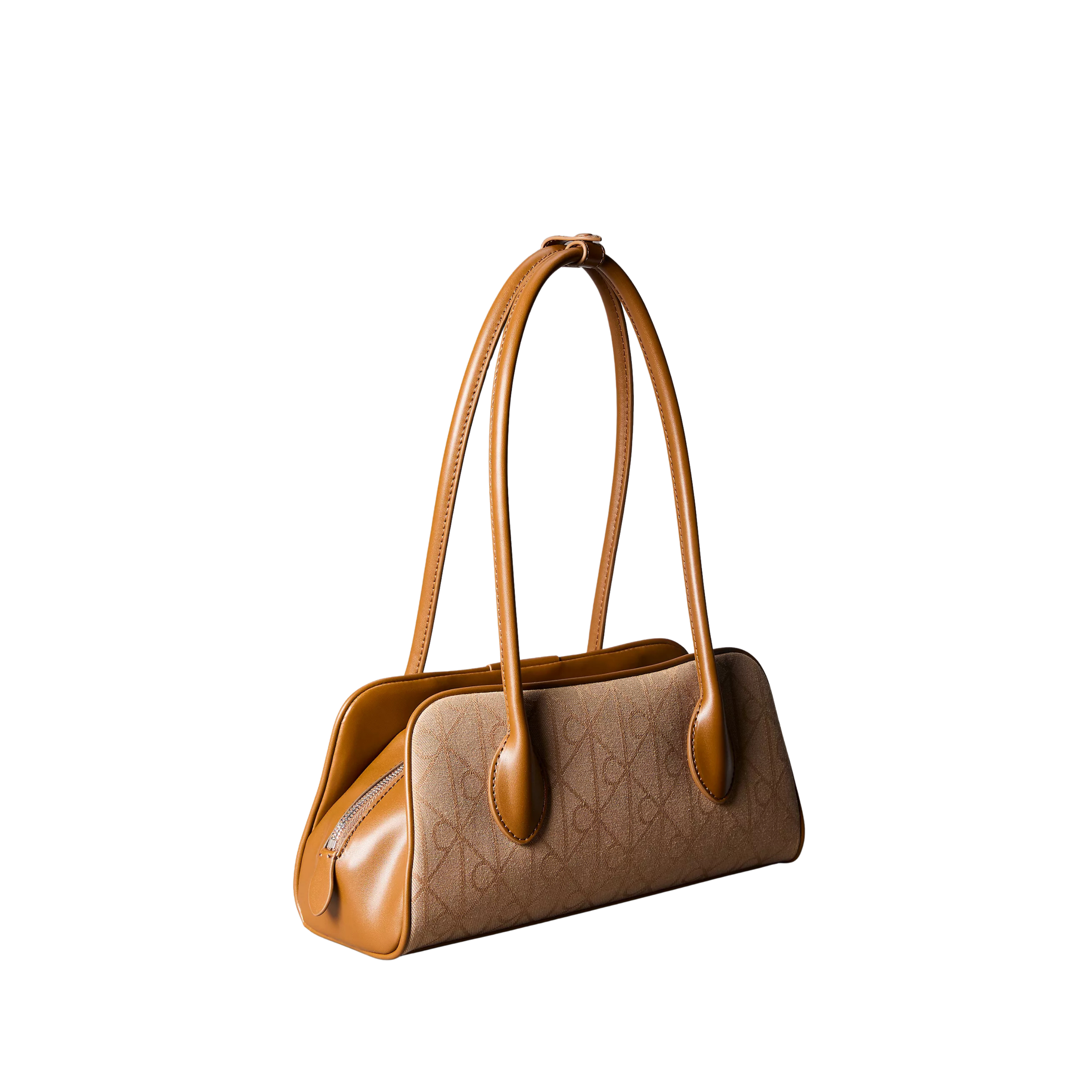 Calvin Klein Women Allover Emblem Logo Jacquard Shoulder Bag - Cornstalk Tbd Aop Jqd