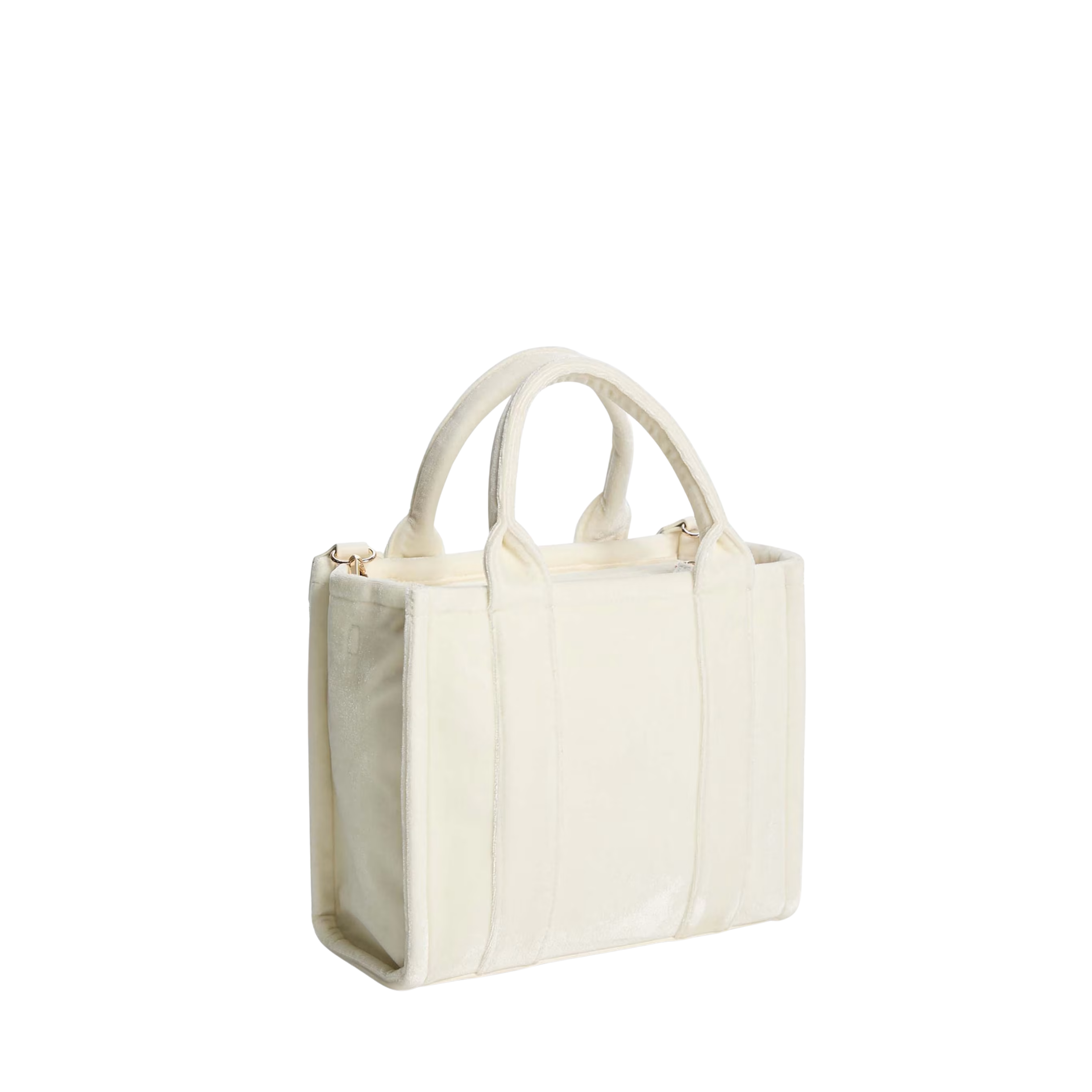 Guess Women Holly Velvet Mini Tote - Off White