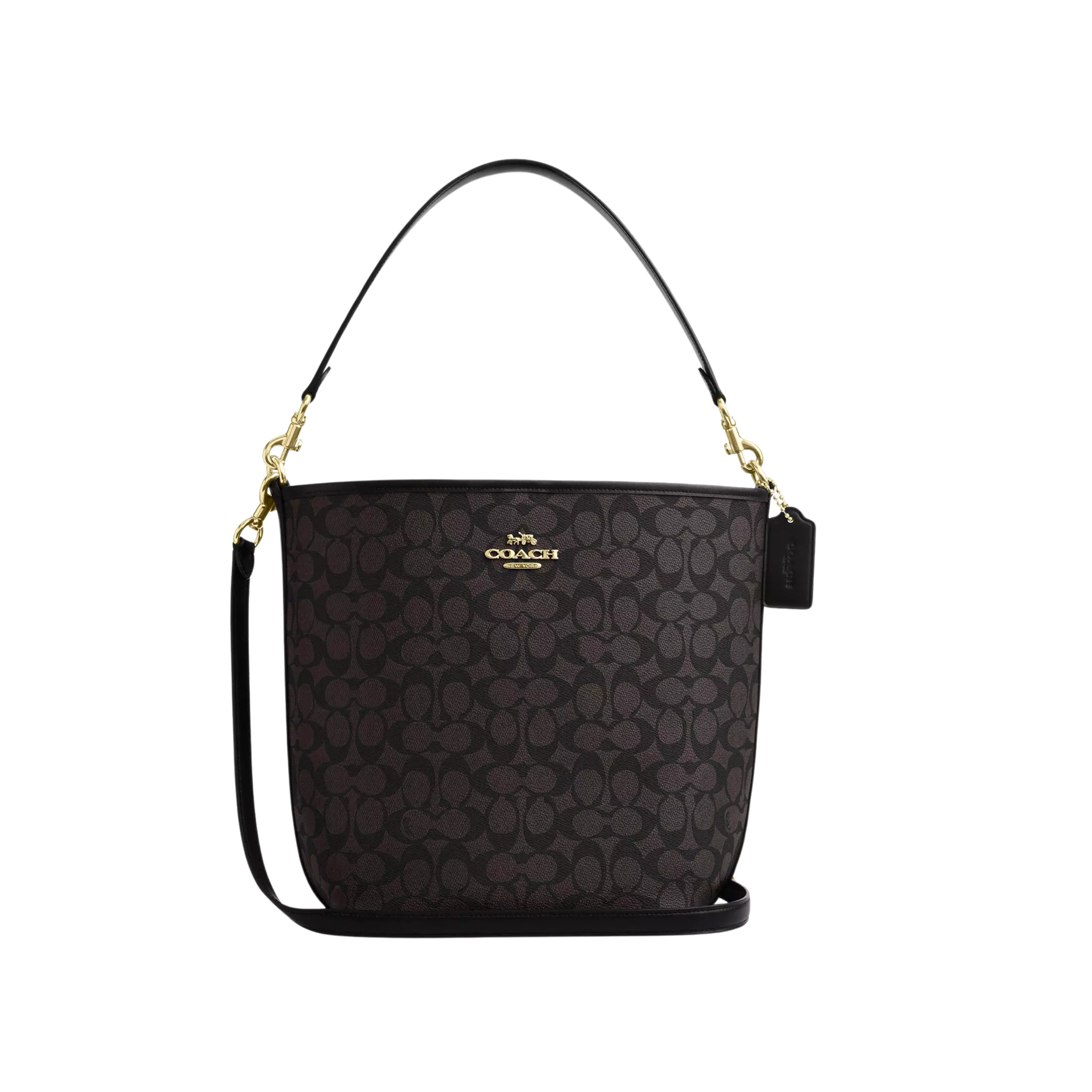 COACH City Large Bucket Bag - Walnut Black