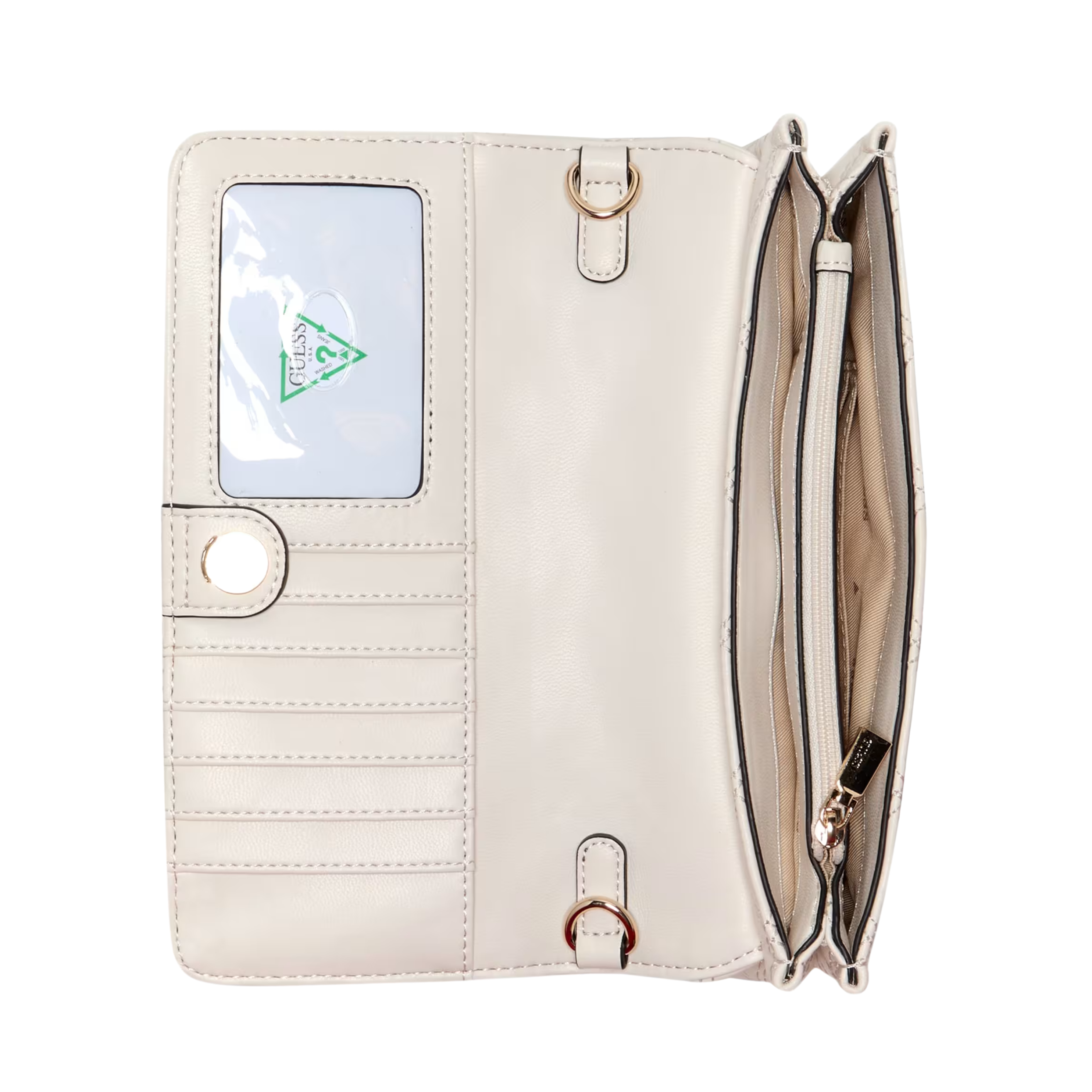 Guess Women Giully II Quilted Organizer Crossbody - Off