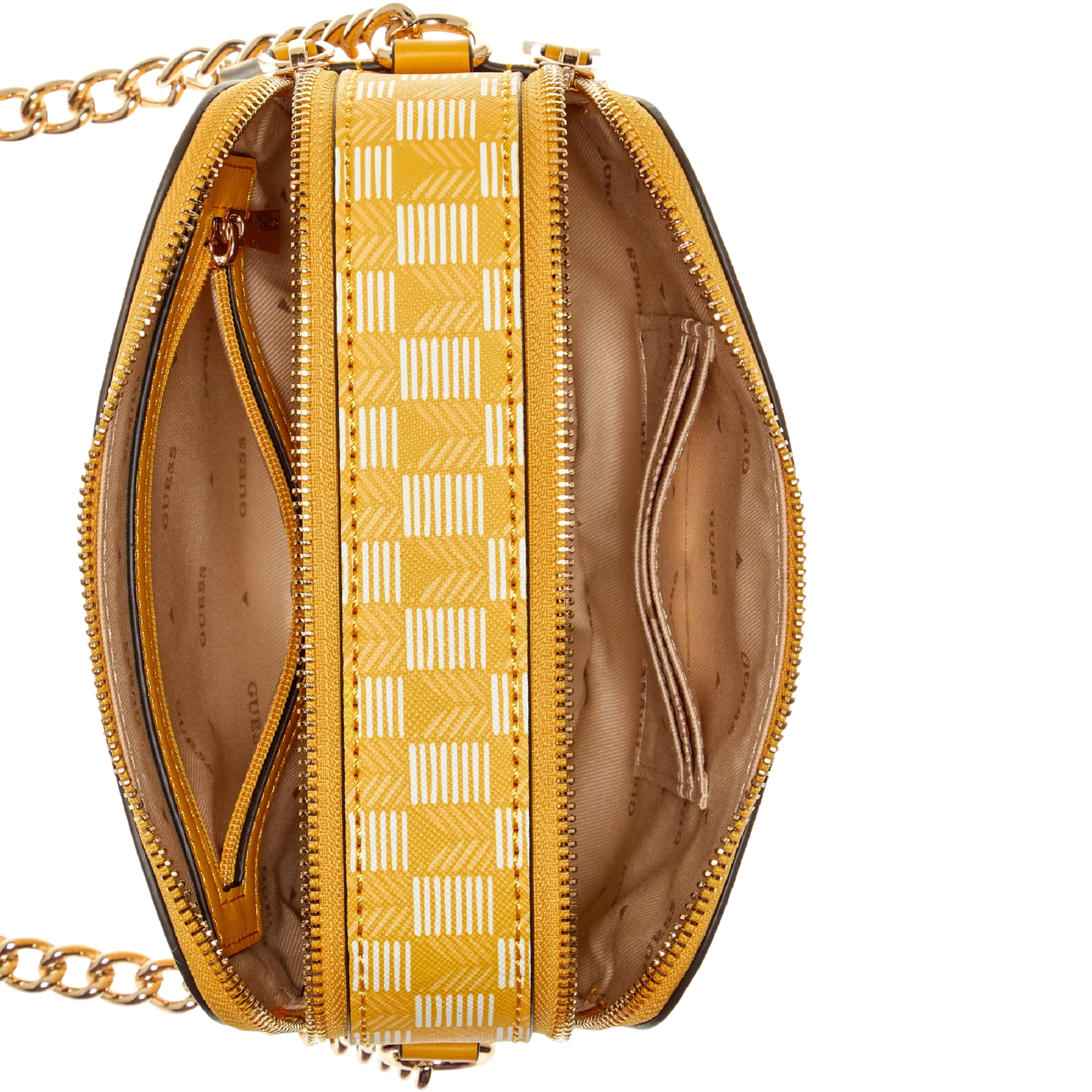 Guess Women Vikky II Crossbody Camera Bag - Yellow Logo