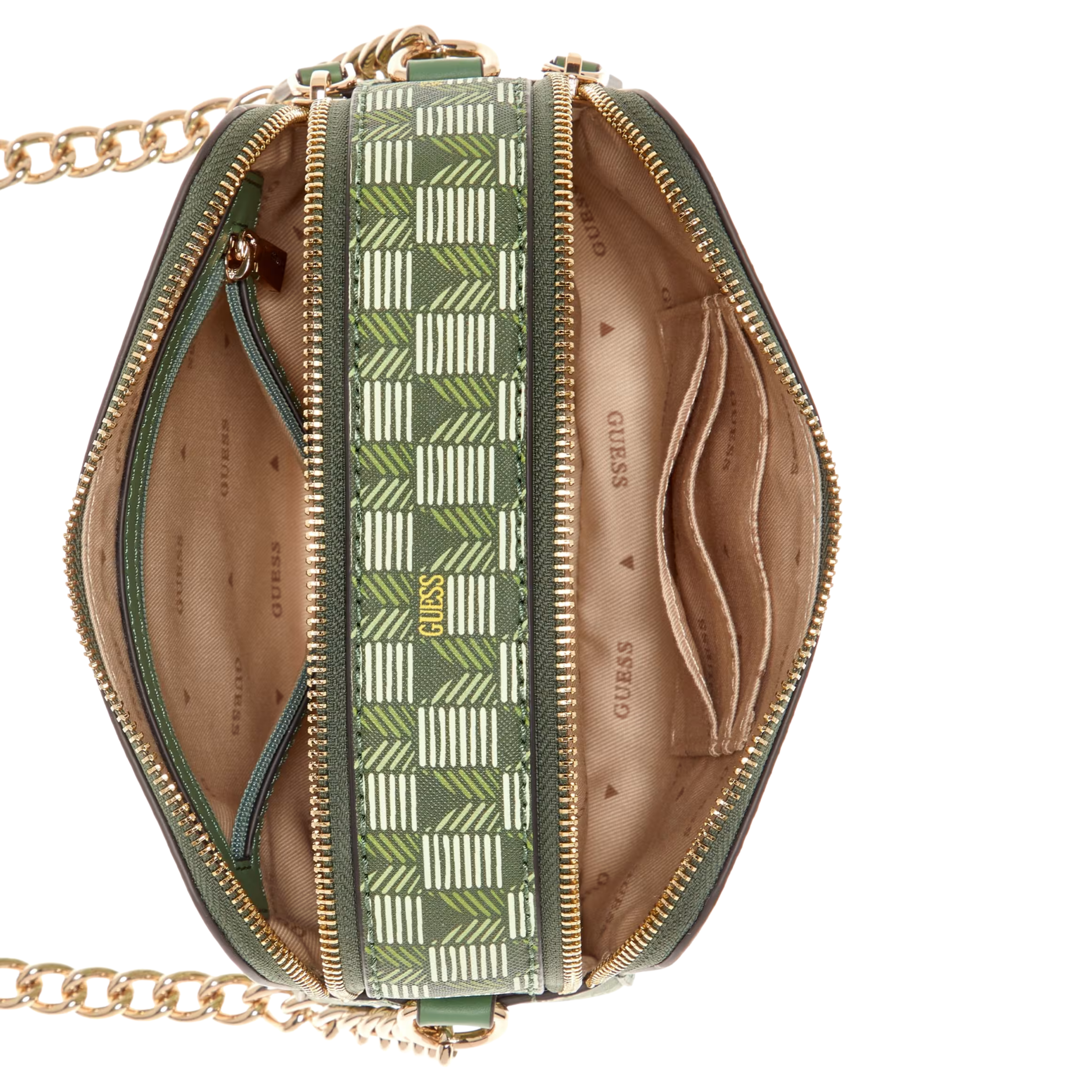 Guess Women G Wave Camera Crossbody - Green Logo