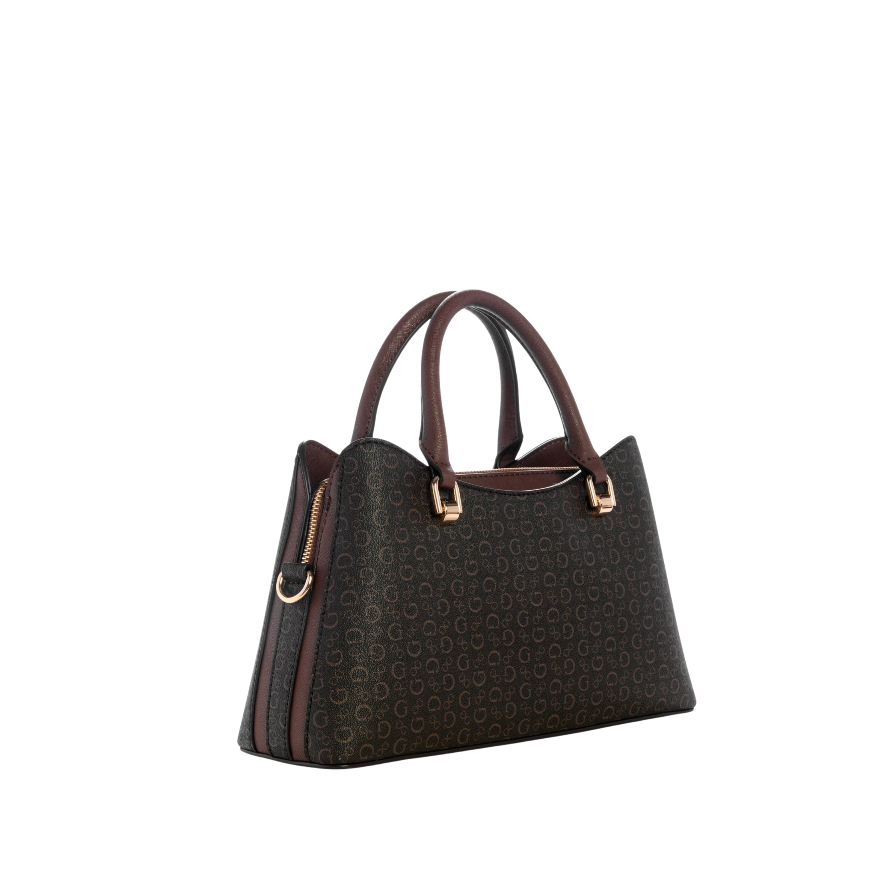 Guess Women Kiran Logo Satchel - Brown