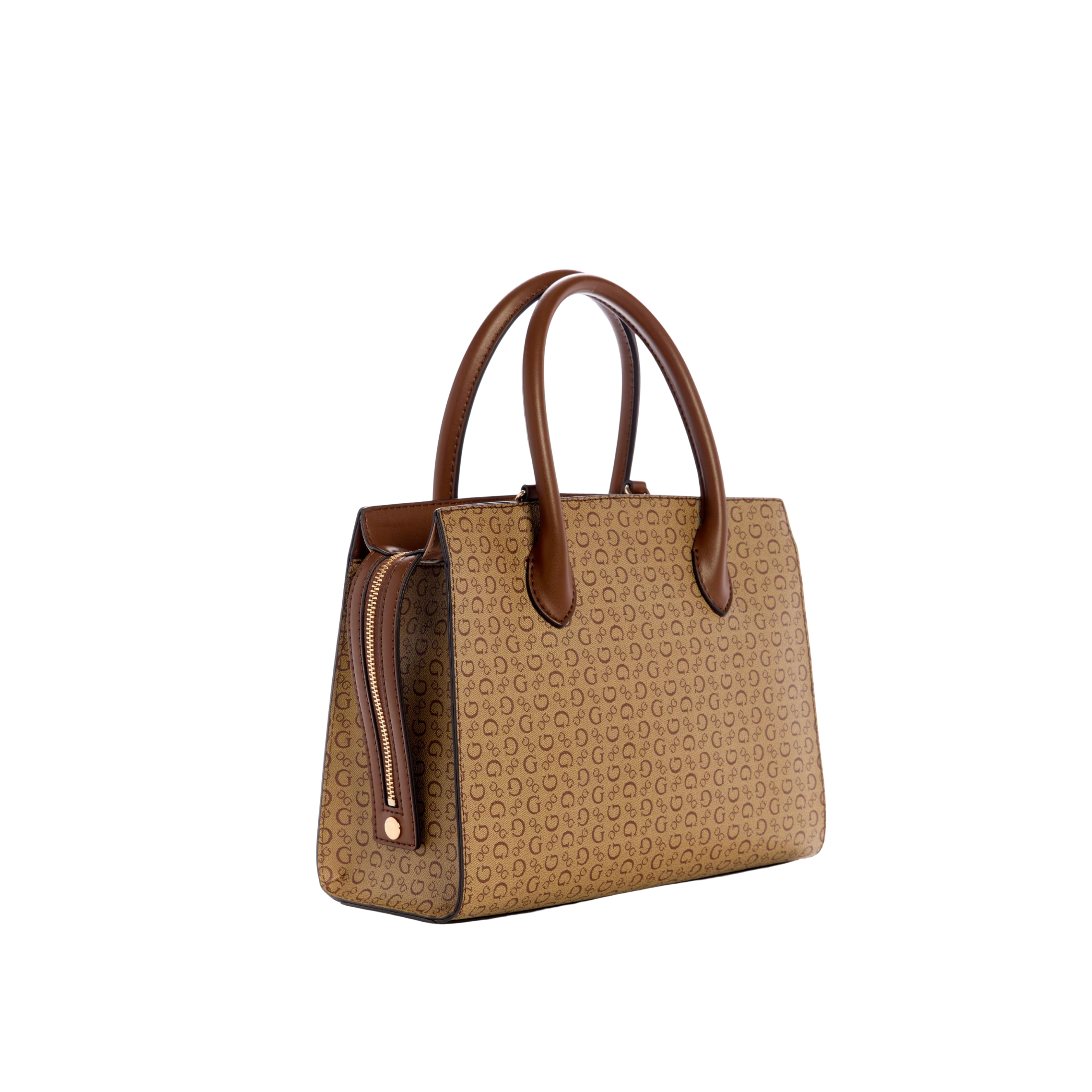 Guess Women Beryln Logo Large Satchel - Brown