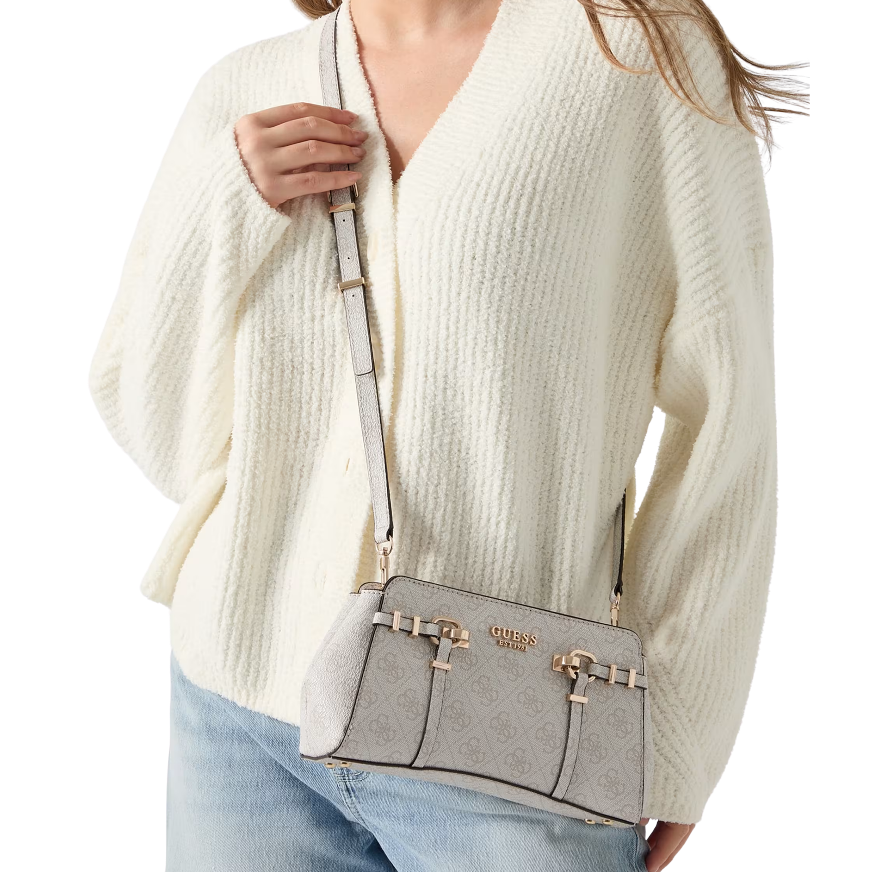 Guess Women Leona Logo Crossbody Bag - Blue Bonnet