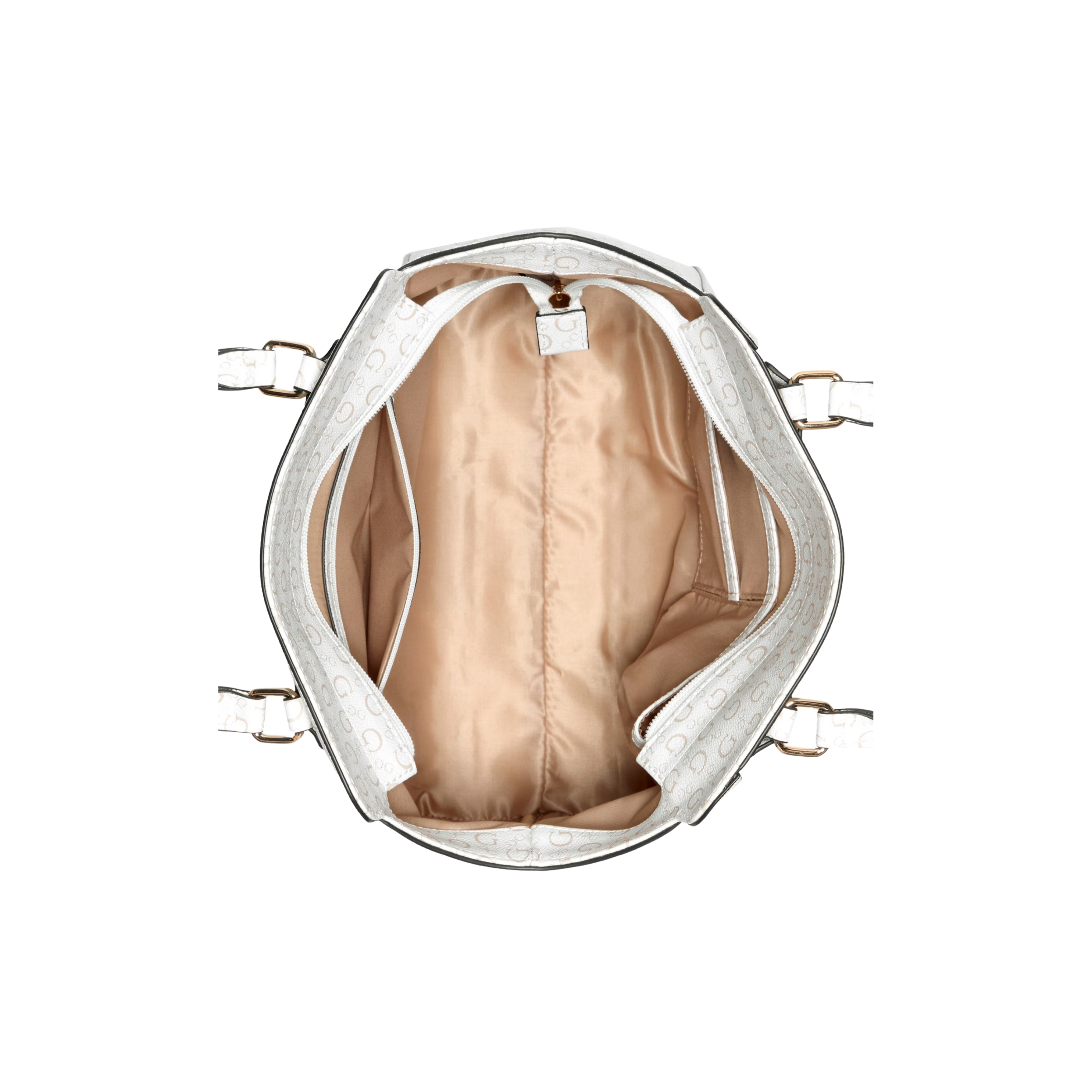 Guess Women Gemma Logo Satchel - White