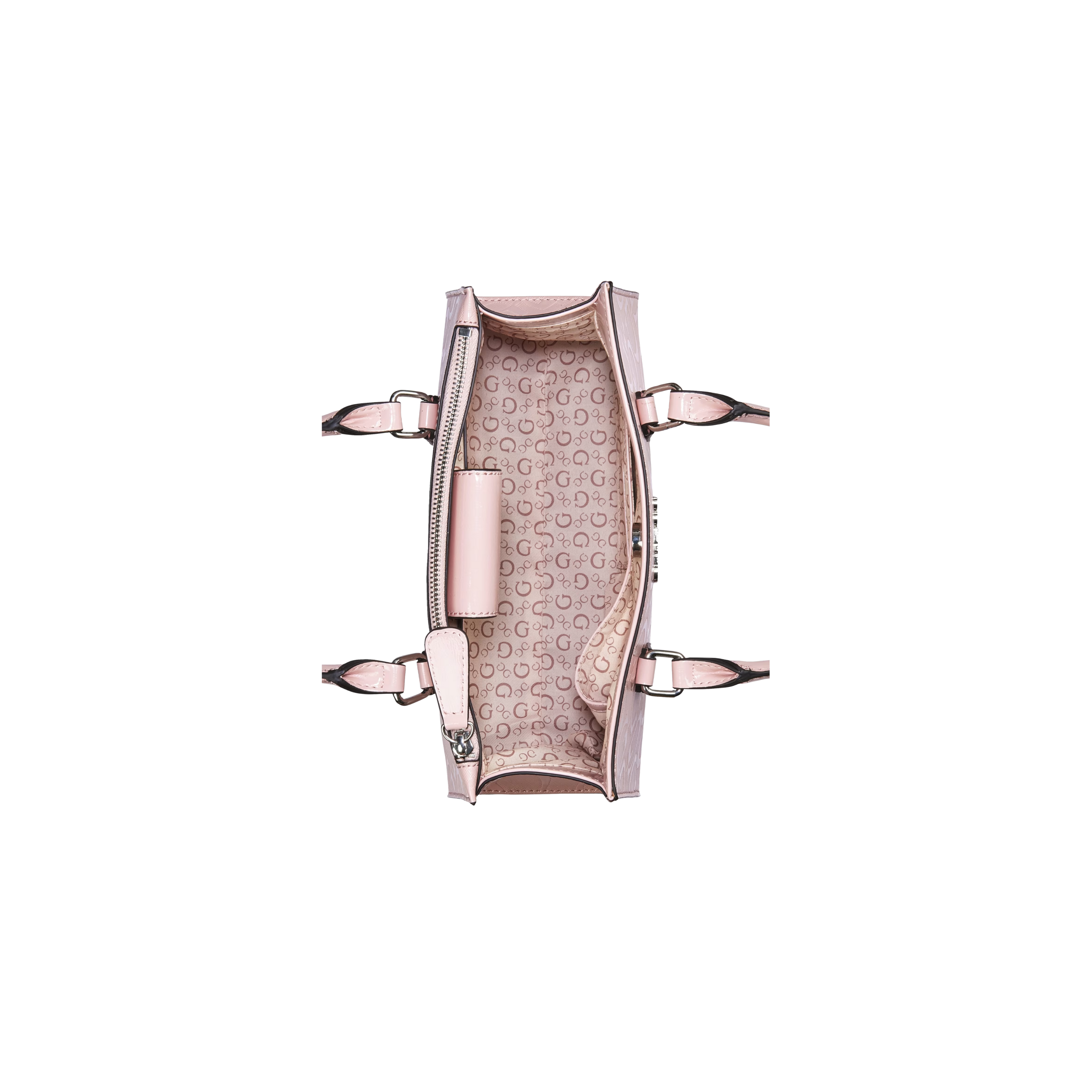 Guess Women Brooken G Logo Satchel - Pink