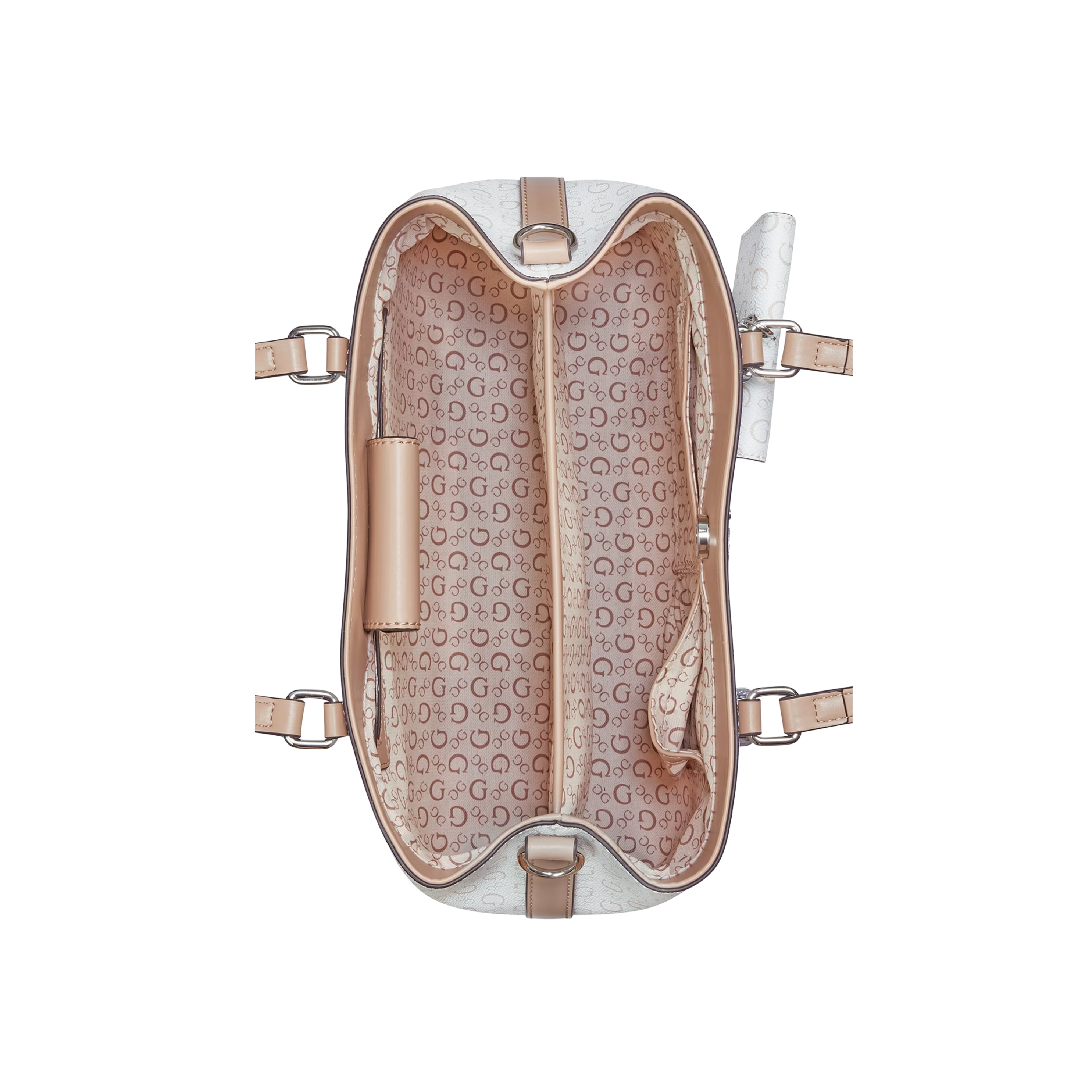 Guess Women Madwelle Logo Satchel - White