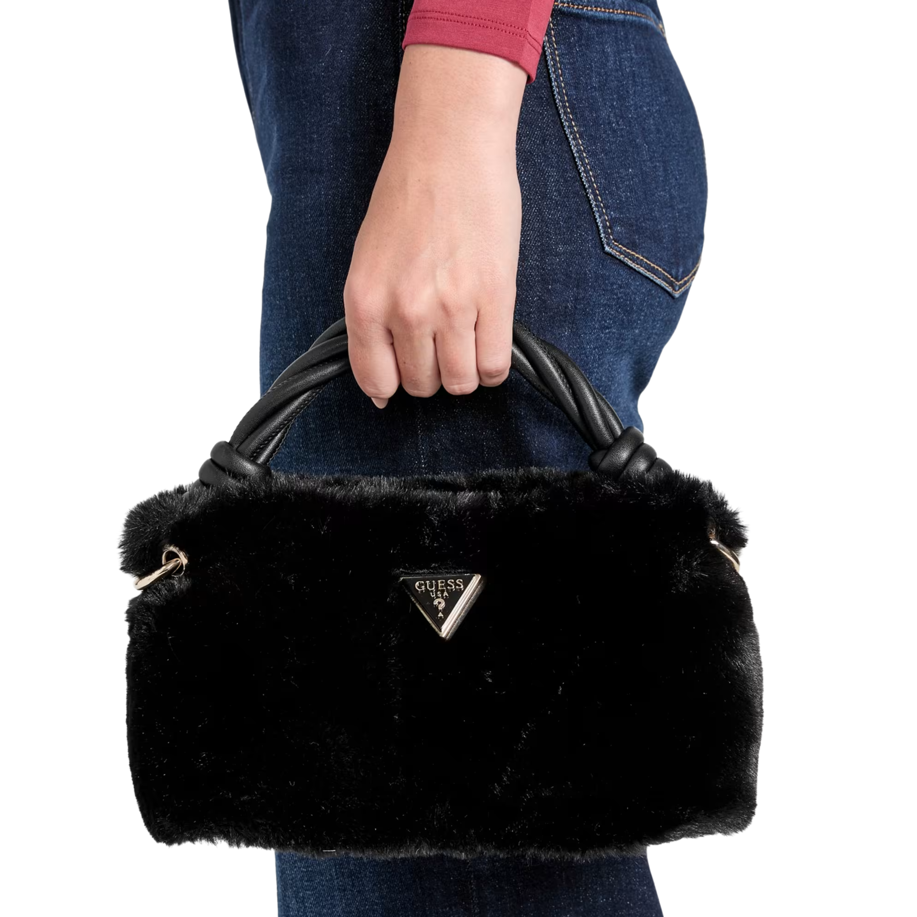 Guess Women Shaida Top Handle Crossbody - Black