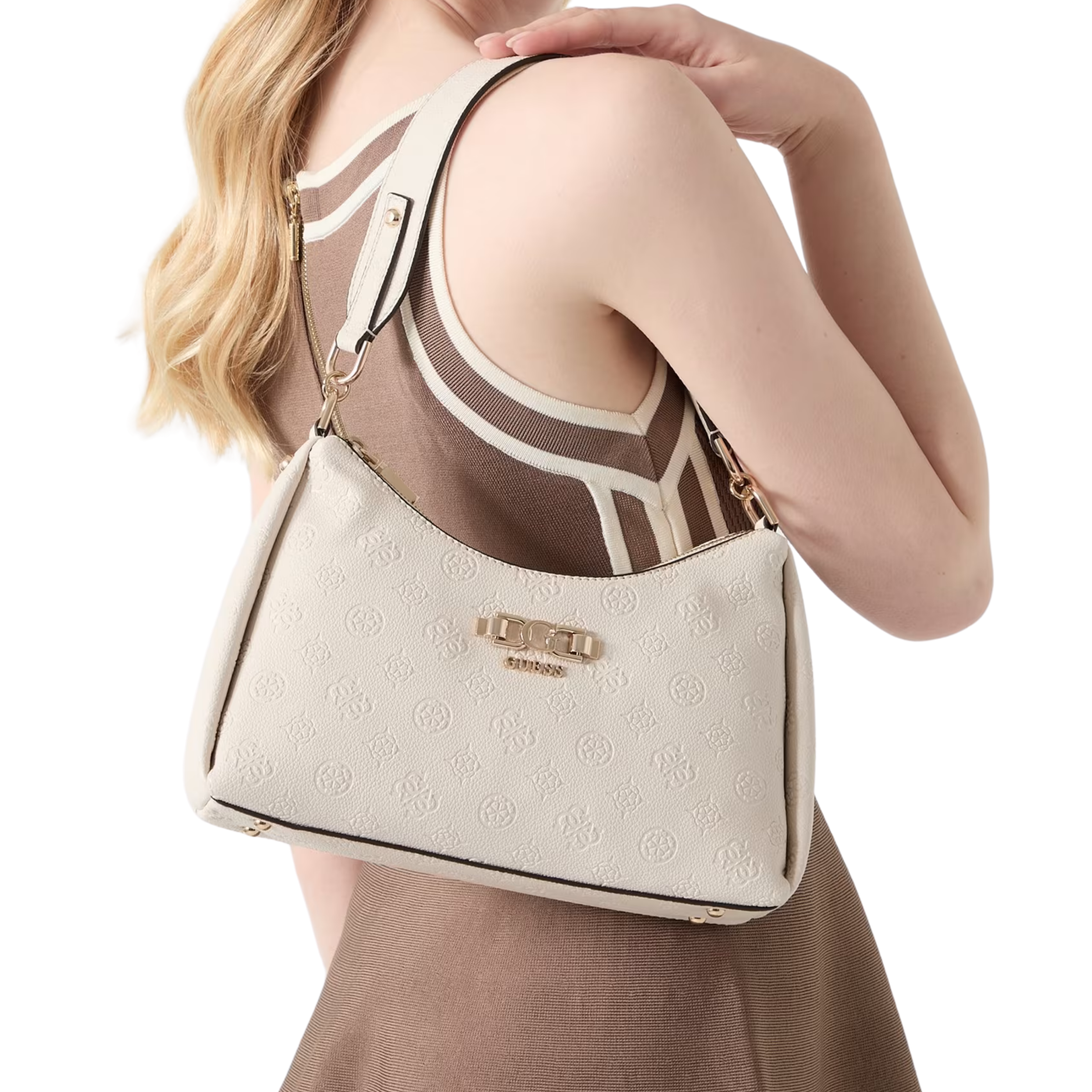 Guess Women Anise Shoulder Bag - Steel