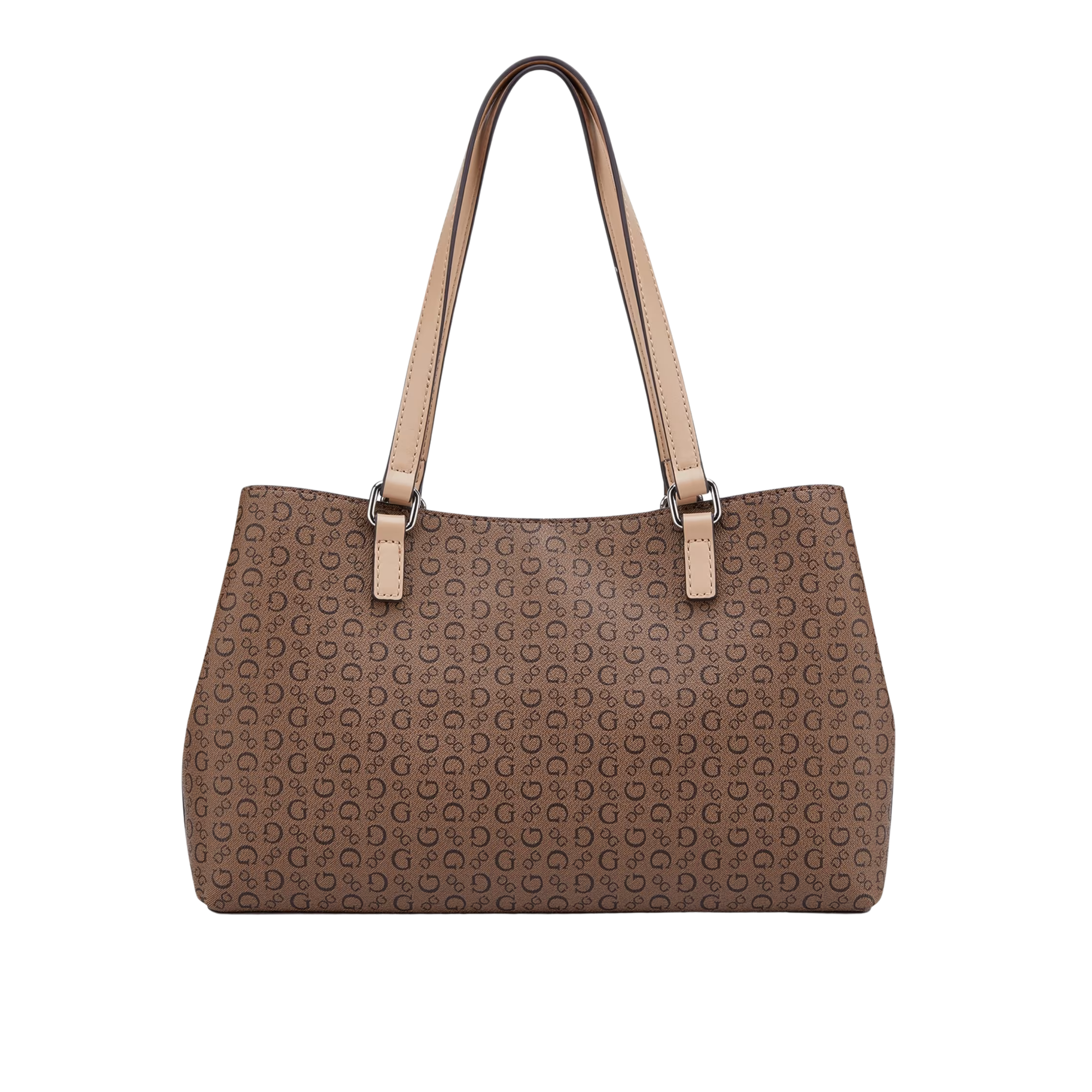 Guess Women Madwelle Logo Satchel - Brown