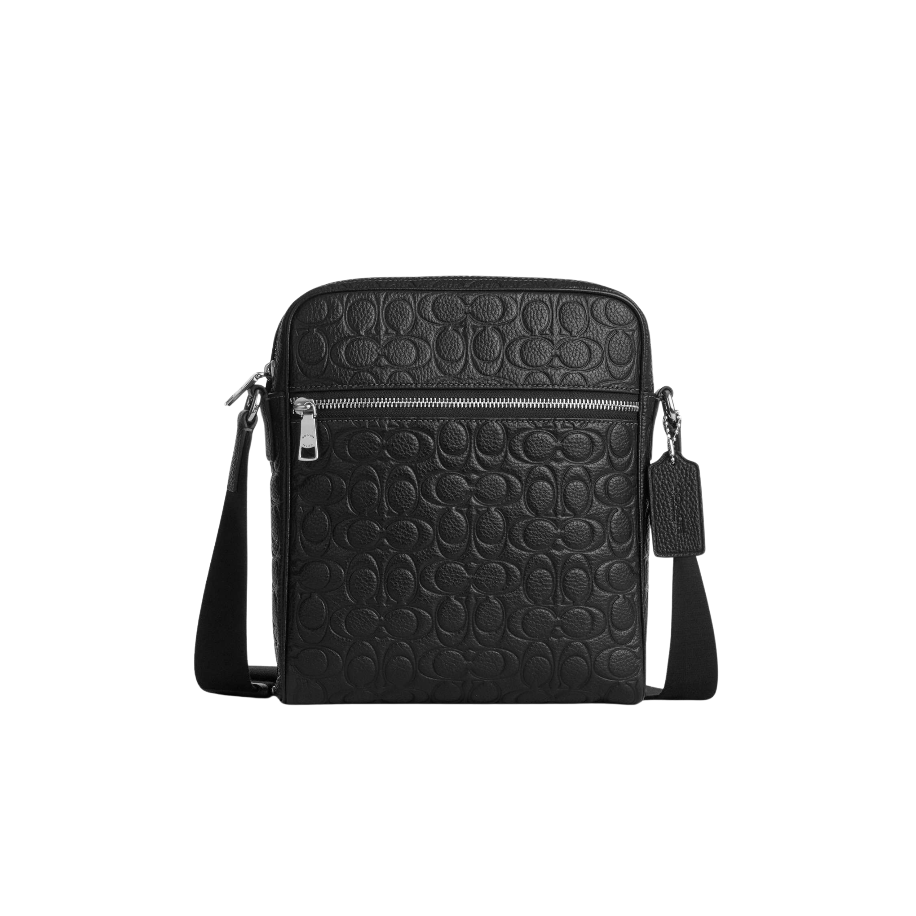 Coach Men Tristan Crossbody Bag 22 - Leather Silver Black