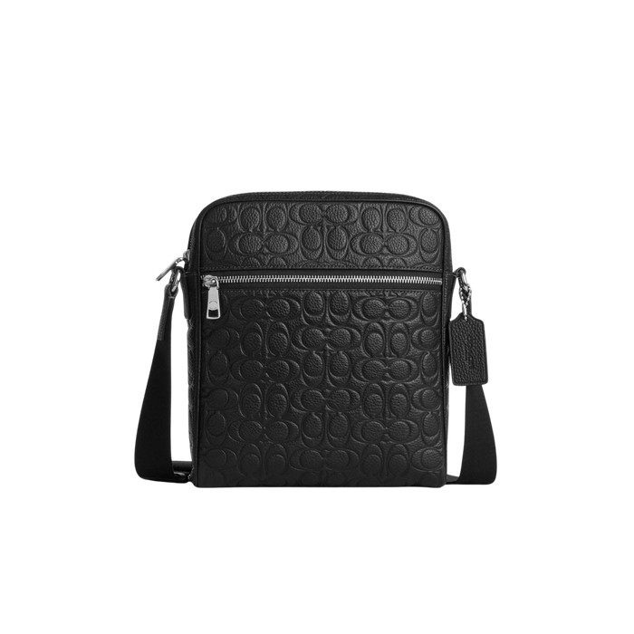 Coach Men Tristan Crossbody Bag 22 - Leather Silver Black