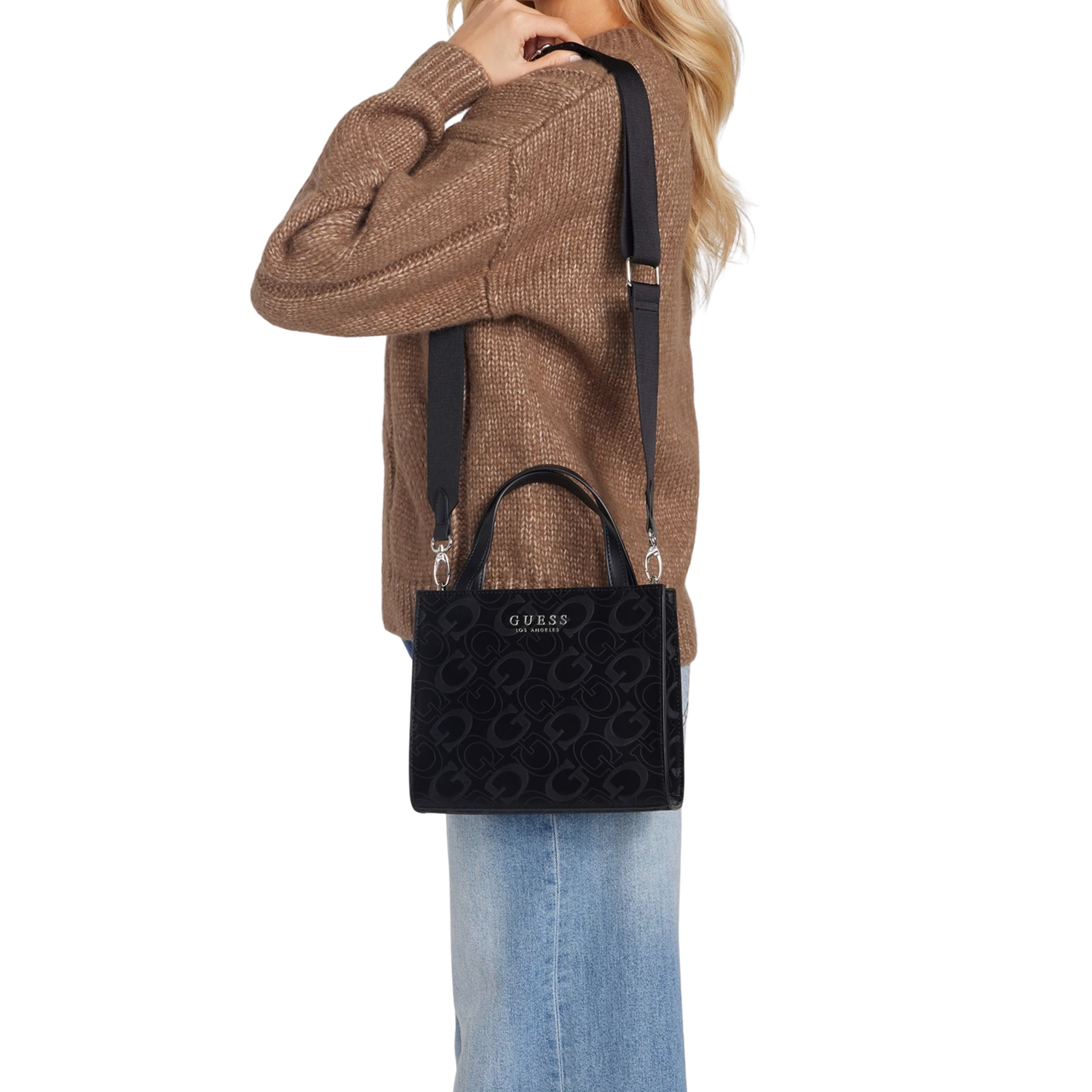 Guess Women Breena Logo Mini Tote - Black