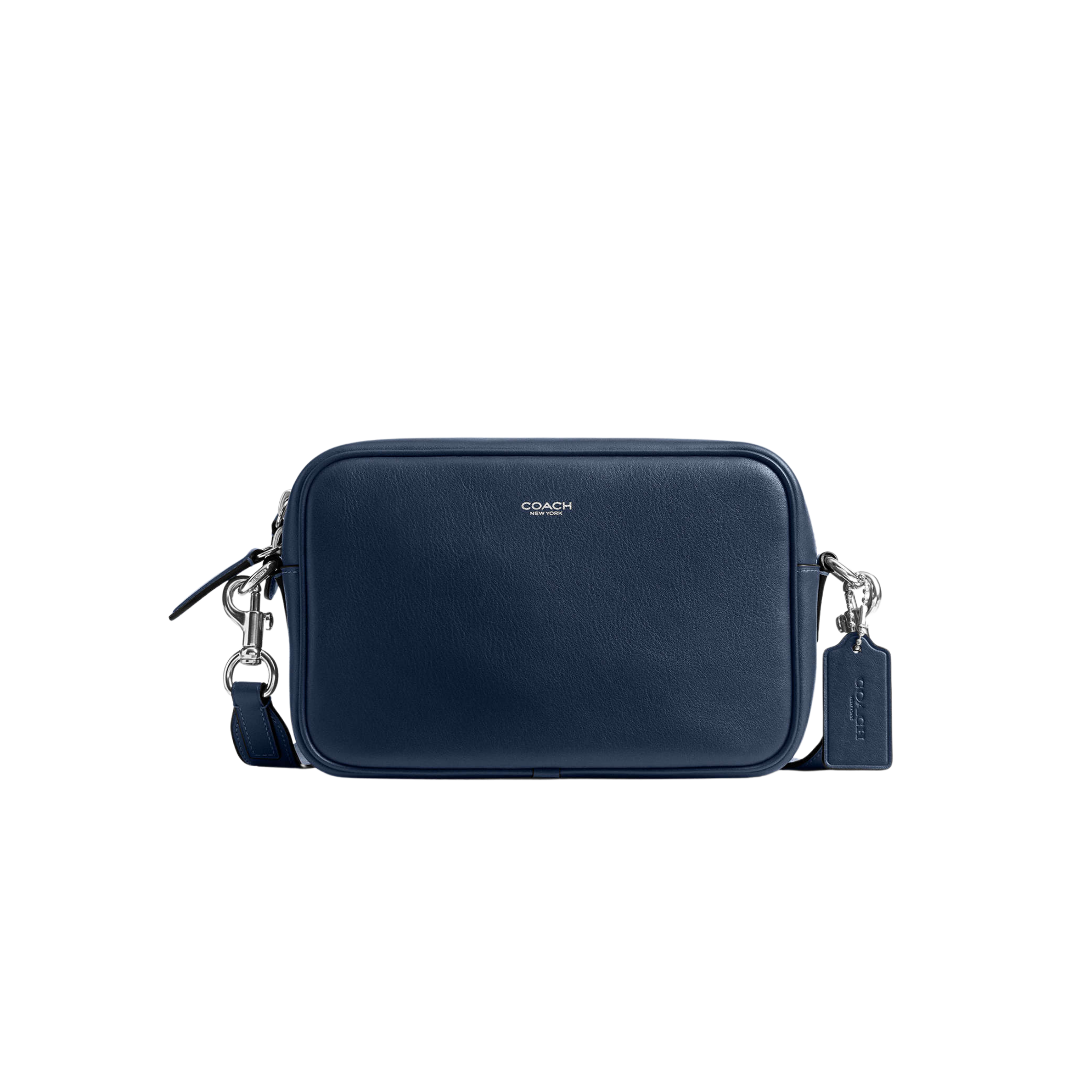 Coach Men Radio Camera Bag - Leather Navy