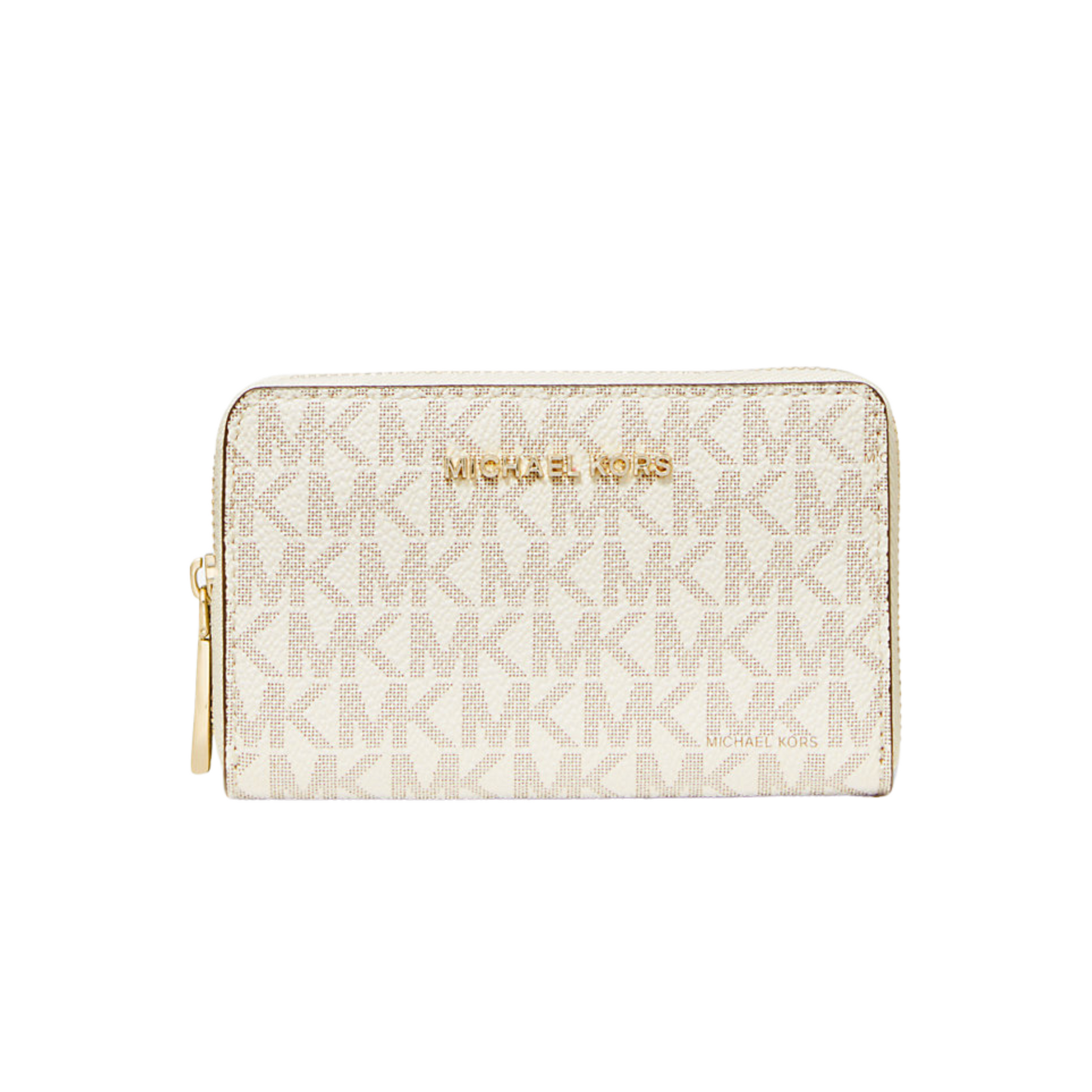 Michael Kors Small Logo and Leather Wallet Vainilla Acorn