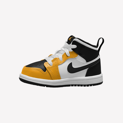 Nike Toddler Jordan AJ1 MID - Black Yellow