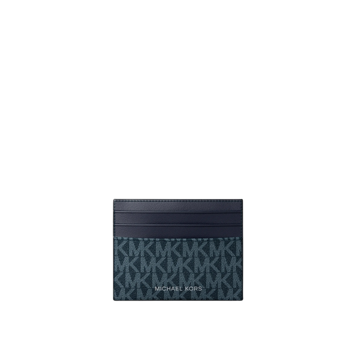 Michael Kors Men Cooper Signature Logo Card Case - Blue