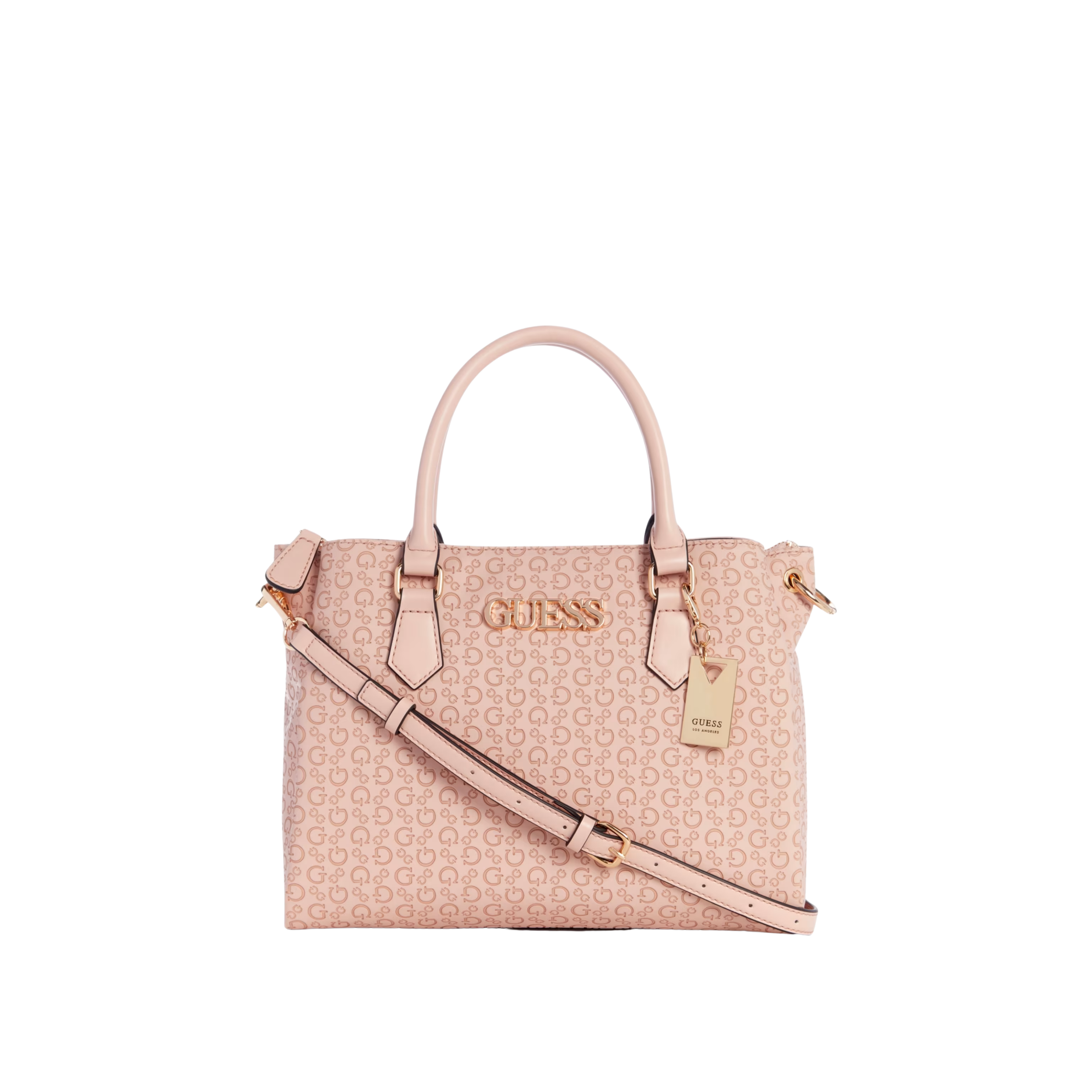 GUESS Women Zakaria Debossed Logo Satchel - Pink