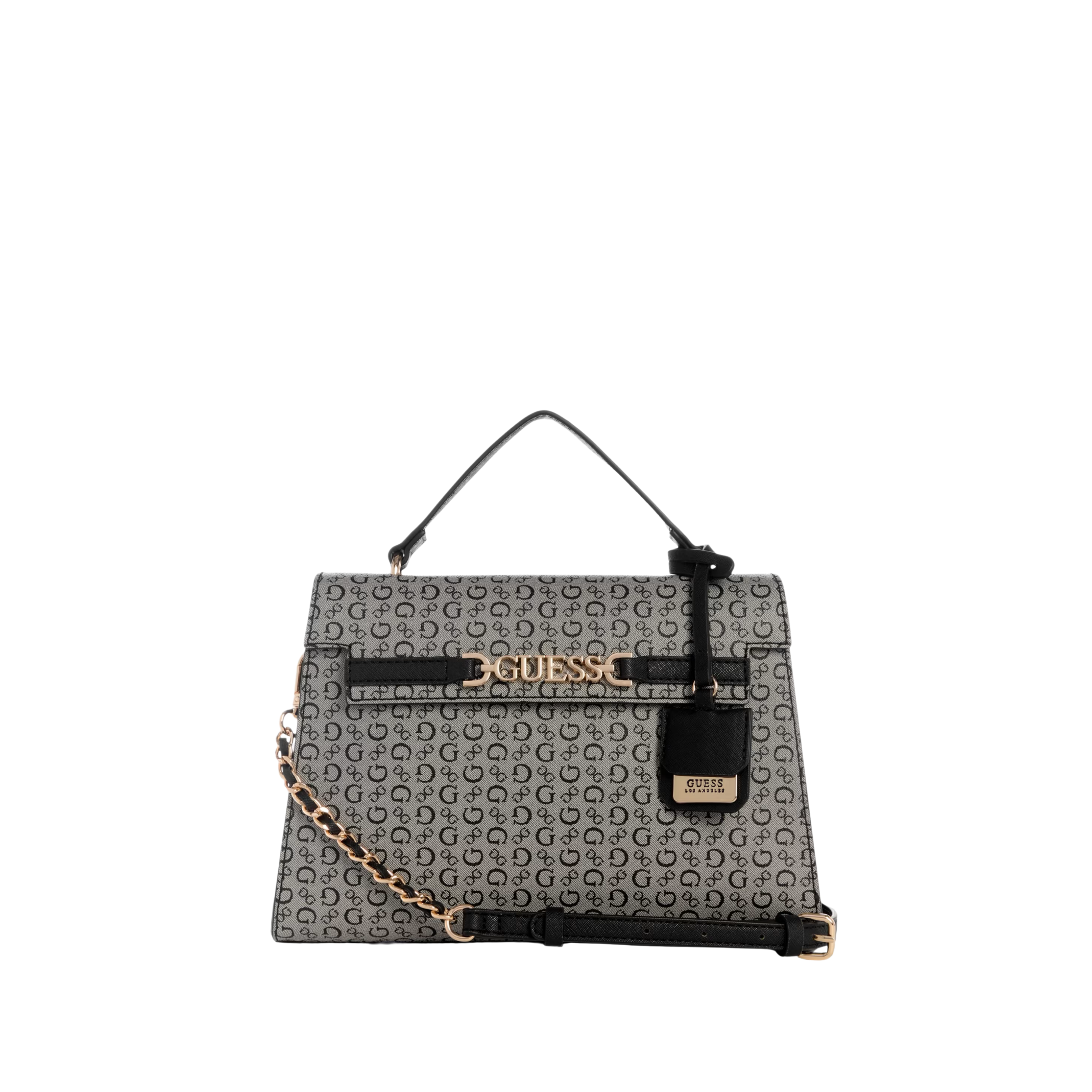 Guess Women Rhiannon Logo Top Handle Bag - Black